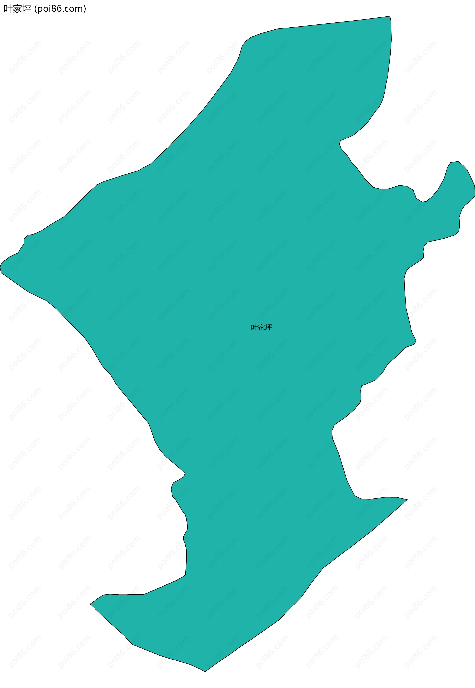 叶家坪边界地图