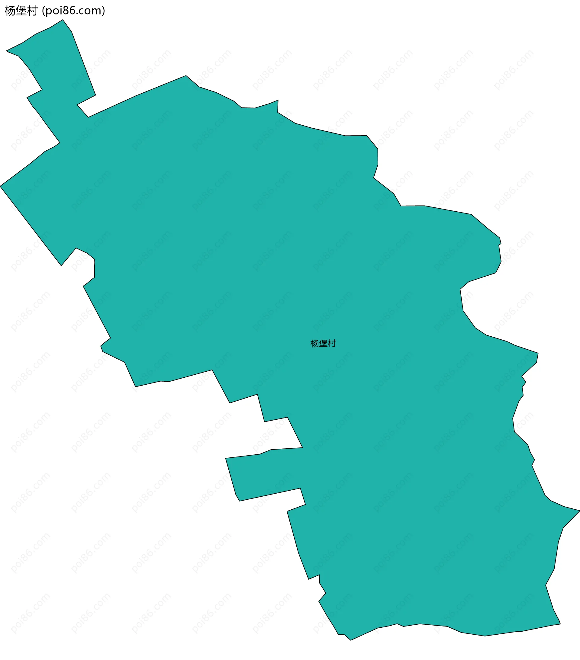 杨堡村边界地图