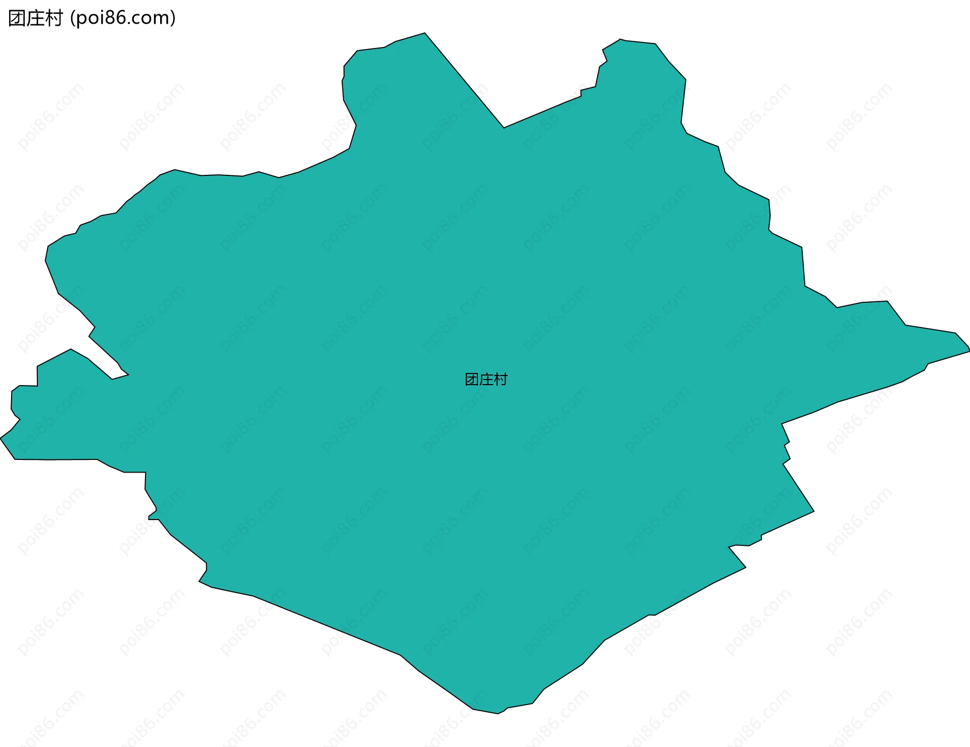 团庄村边界地图