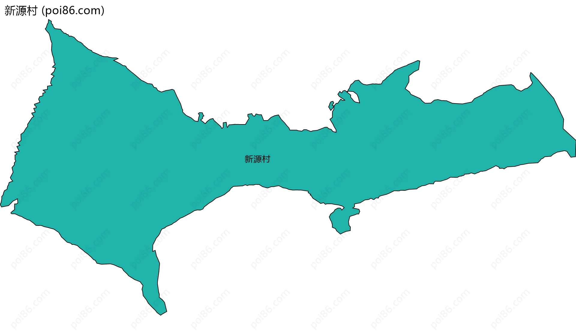 新源村边界地图