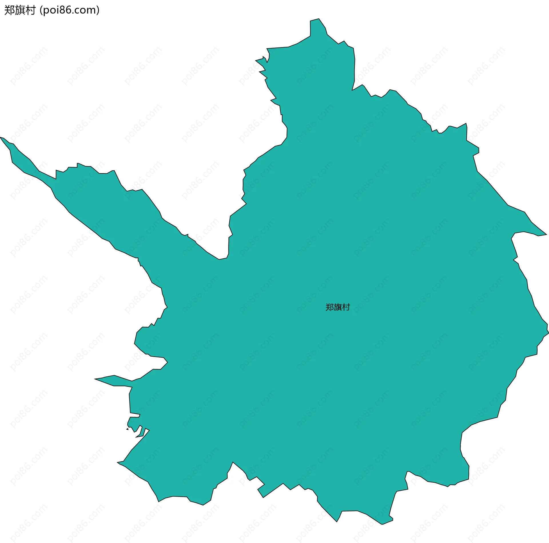 郑旗村边界地图