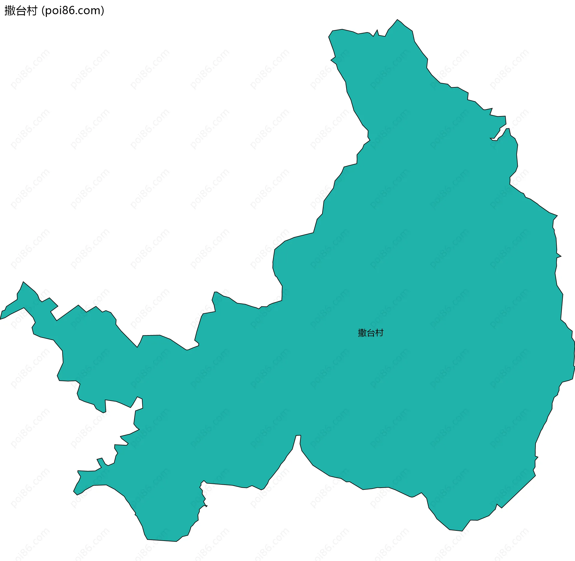 撒台村边界地图