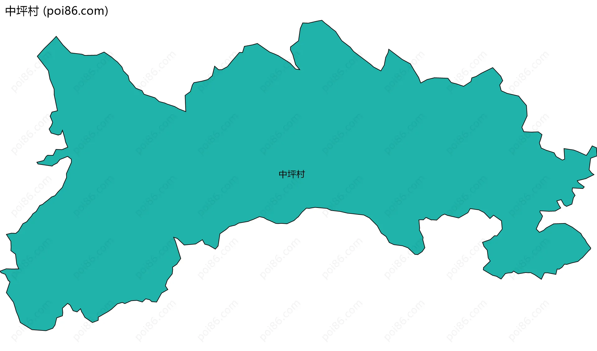 中坪村边界地图