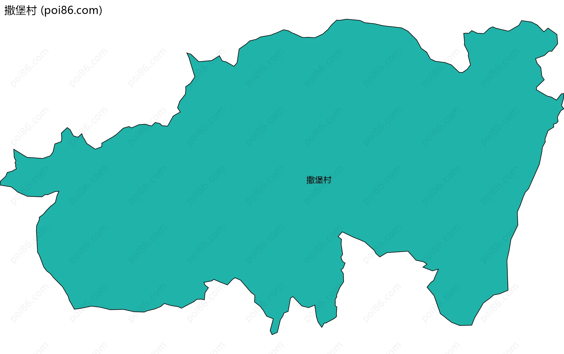 撒堡村边界地图