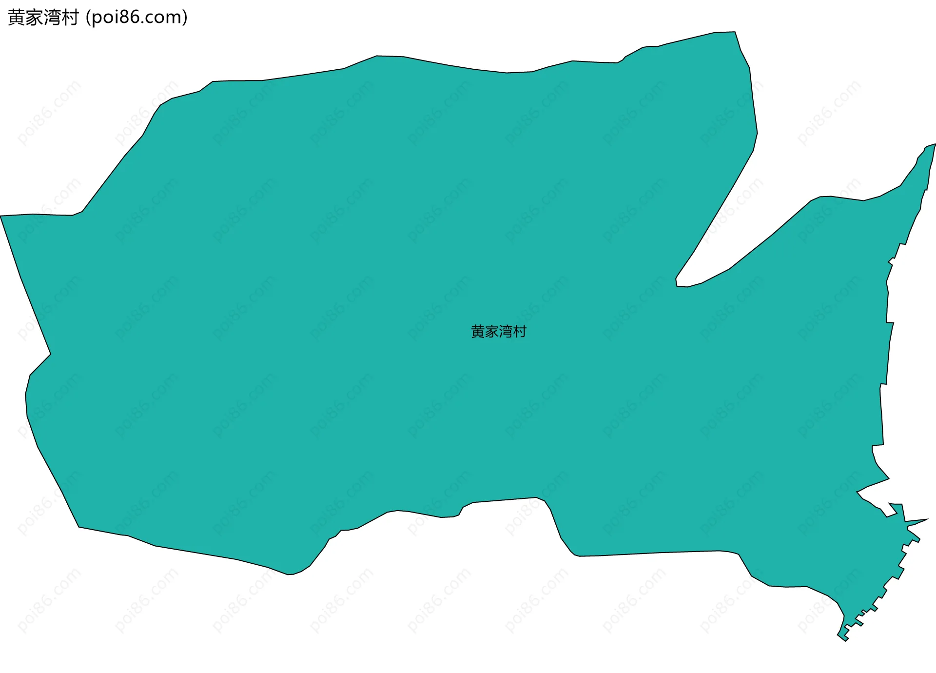 黄家湾村边界地图