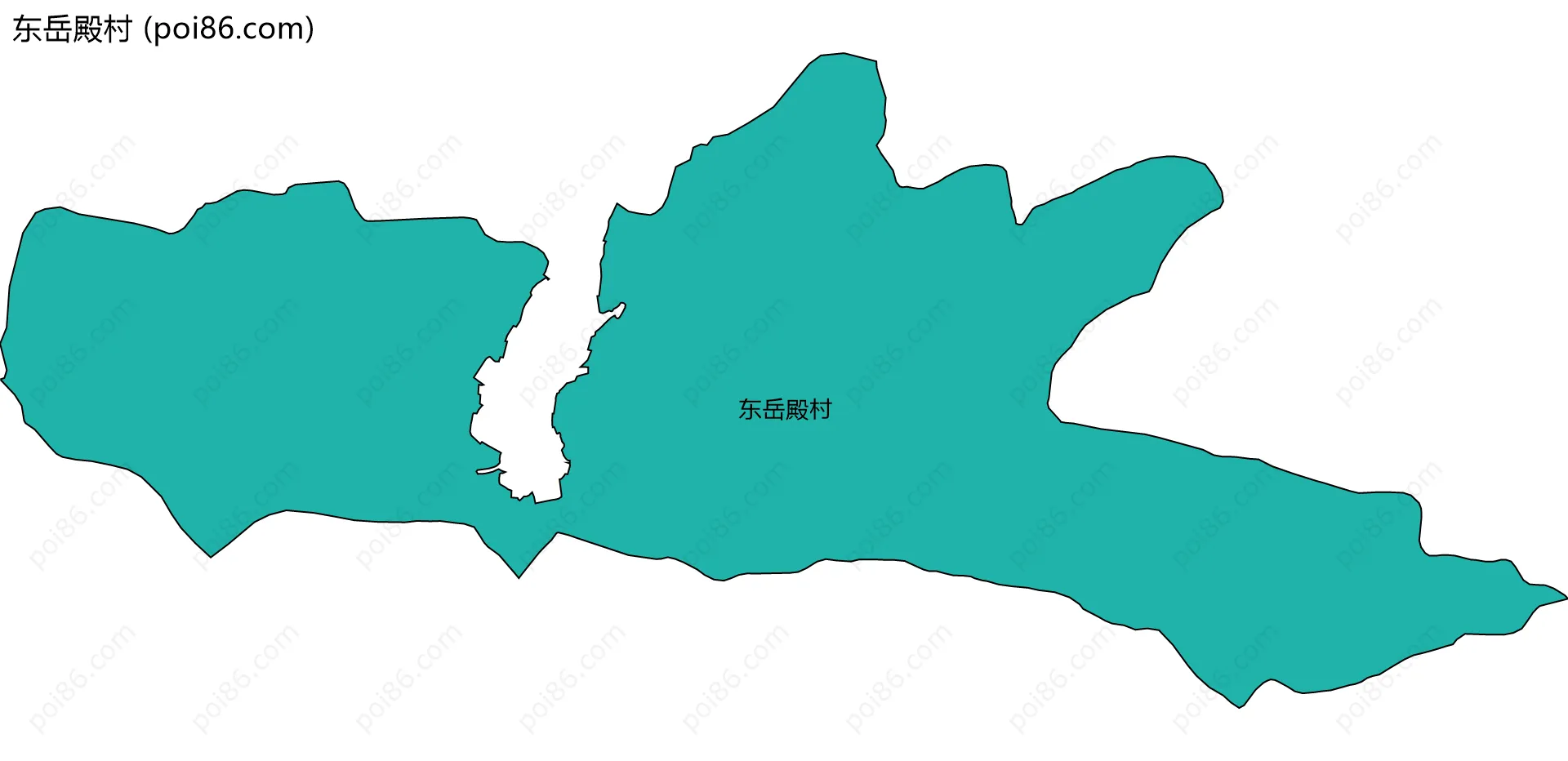 东岳殿村边界地图