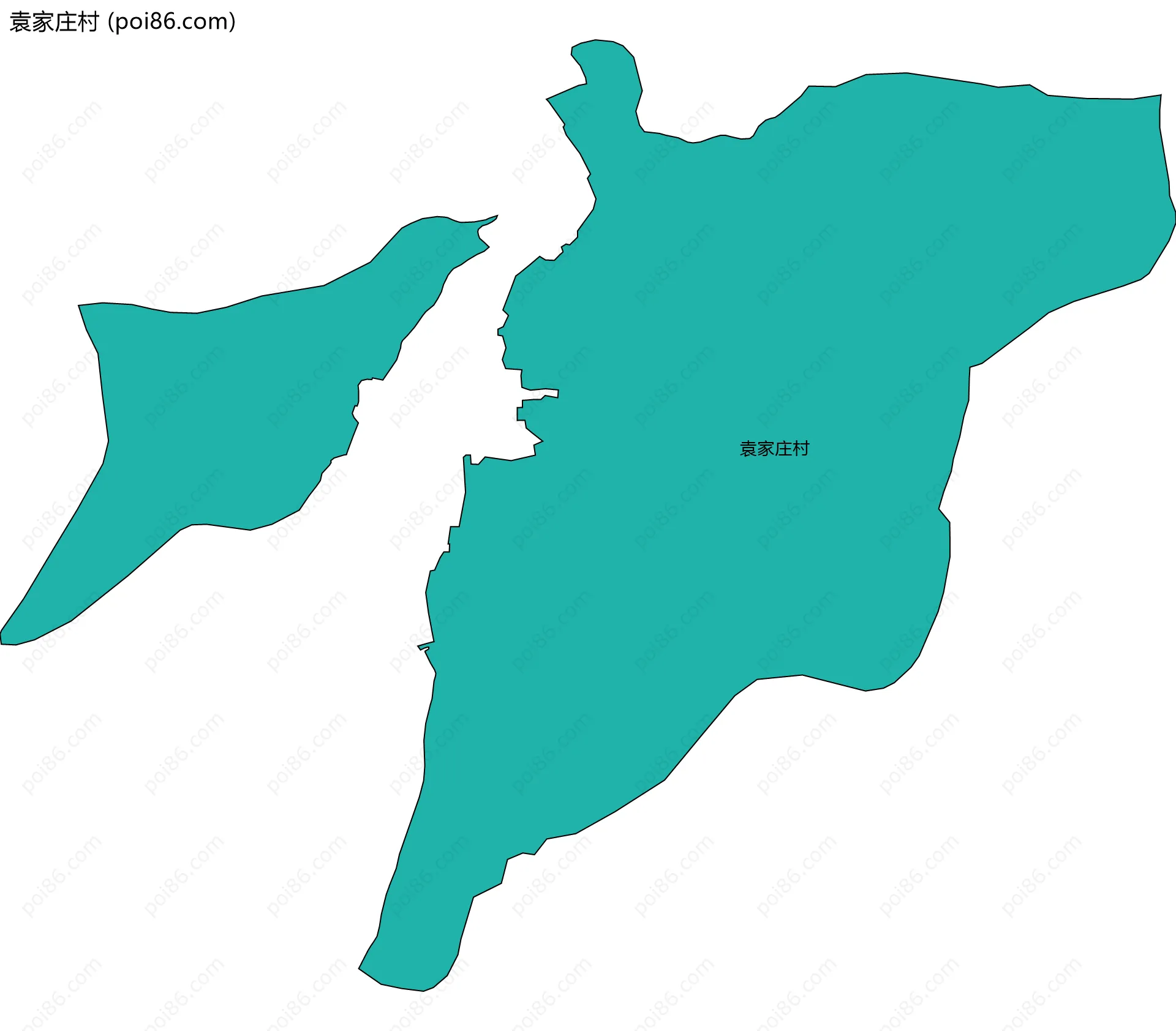 袁家庄村边界地图