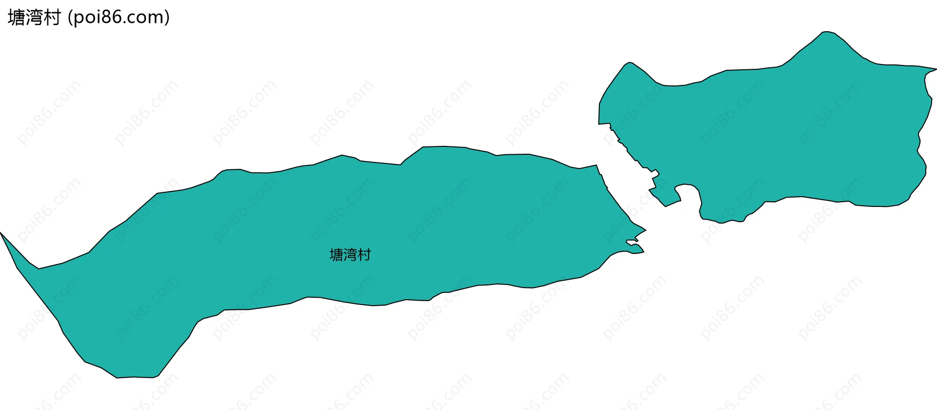 塘湾村边界地图