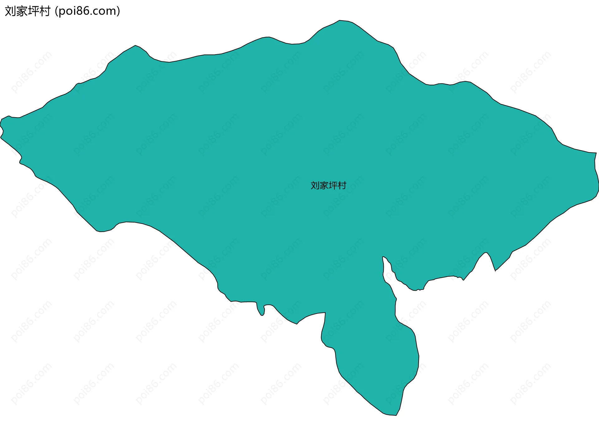 刘家坪村边界地图