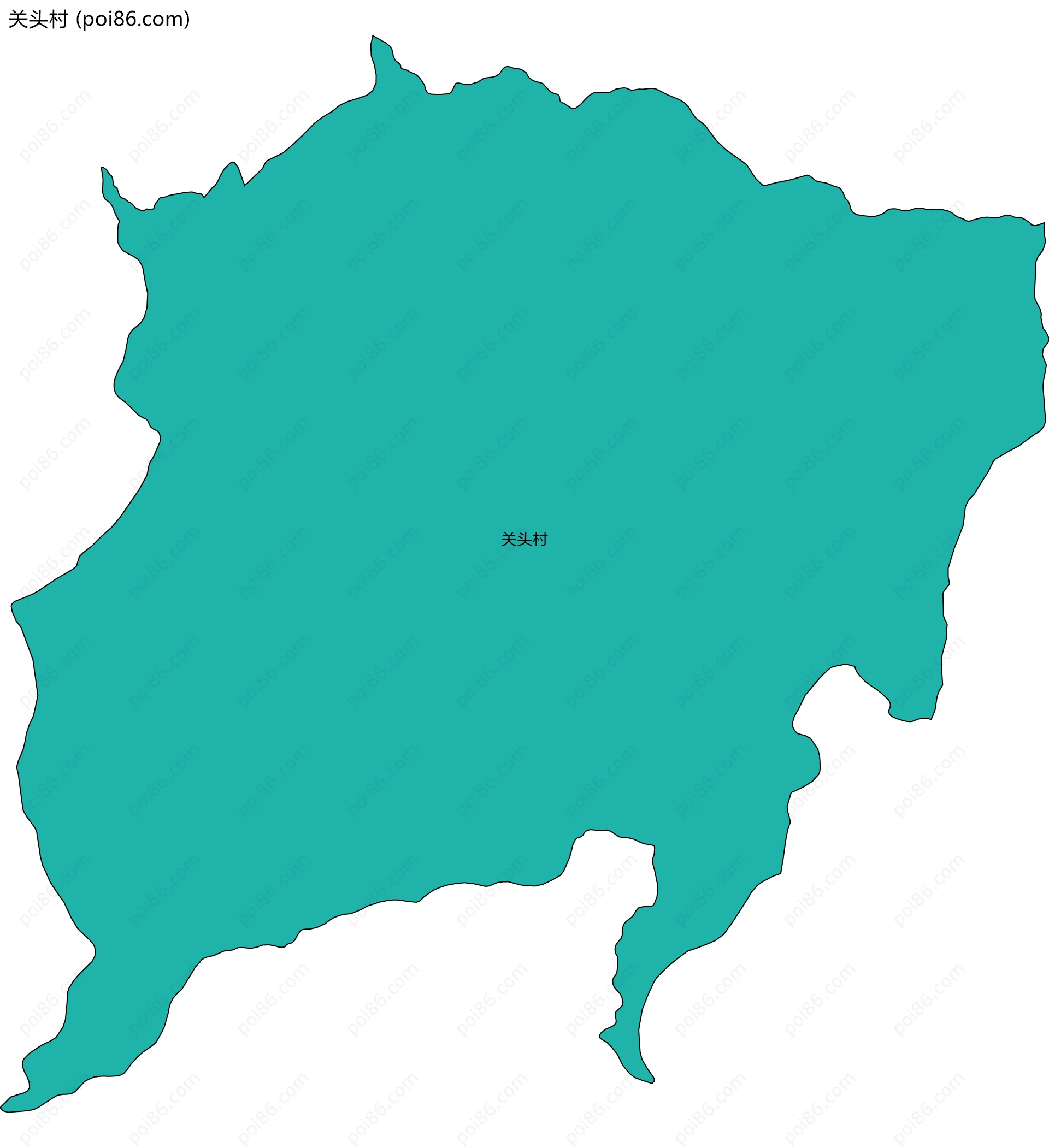 关头村边界地图