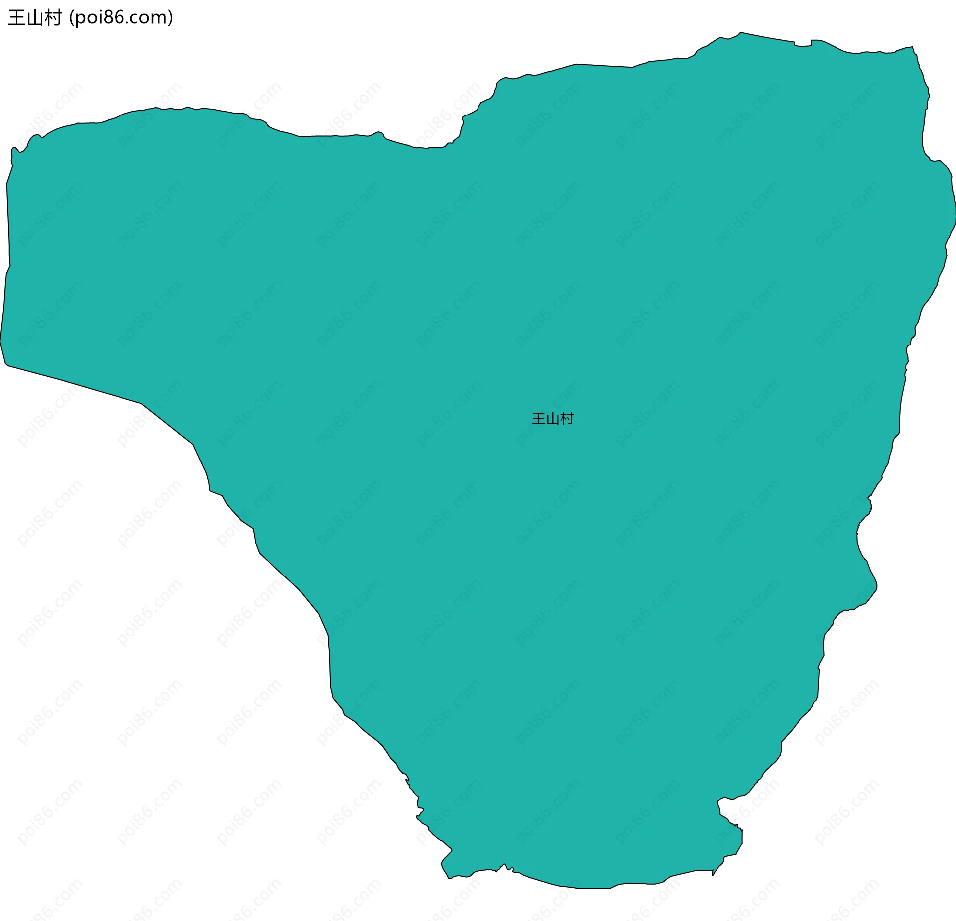 王山村边界地图