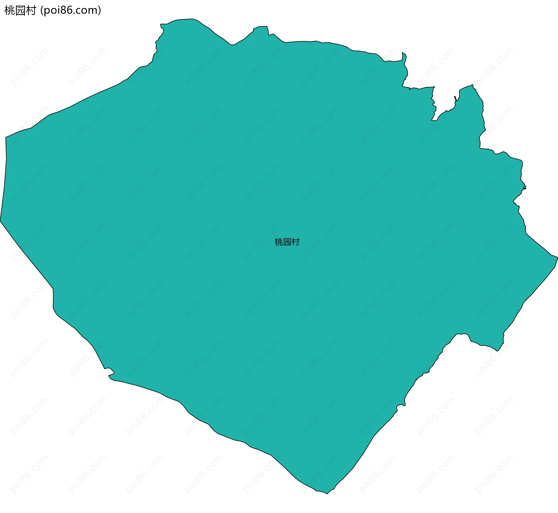桃园村边界地图