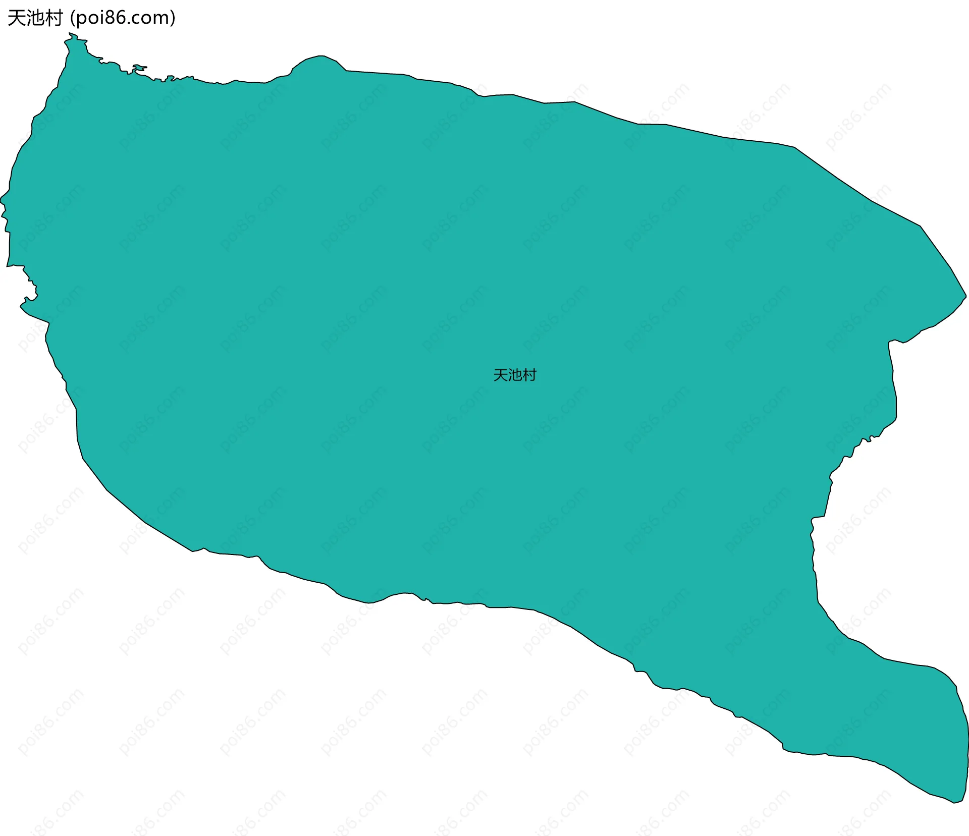 天池村边界地图