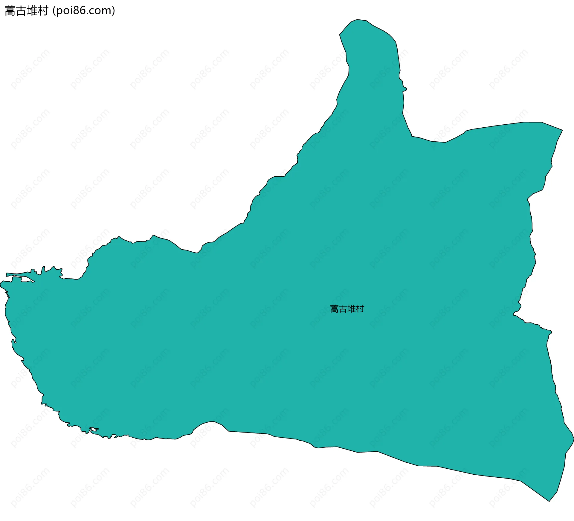 蒿古堆村边界地图