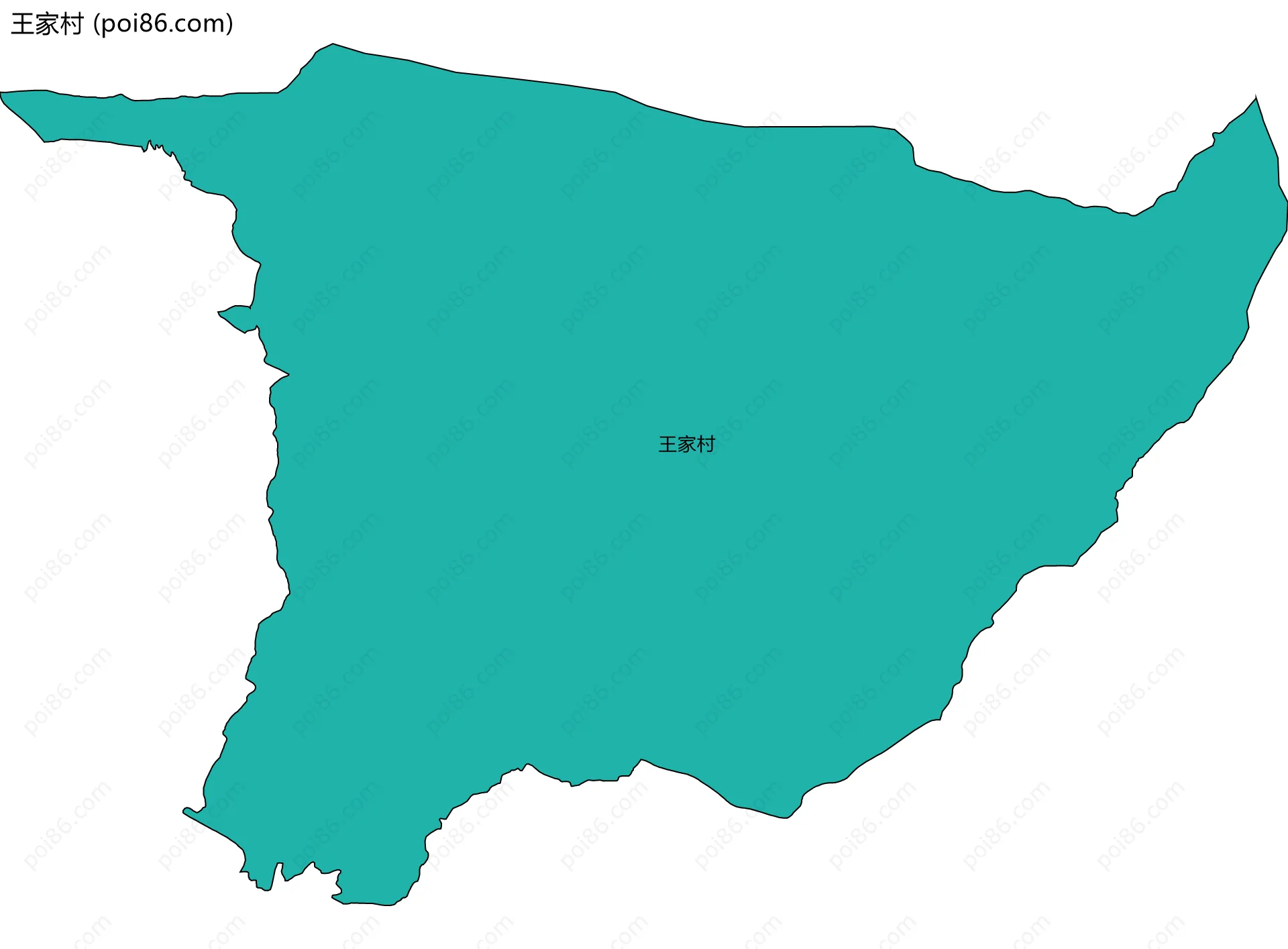 王家村边界地图