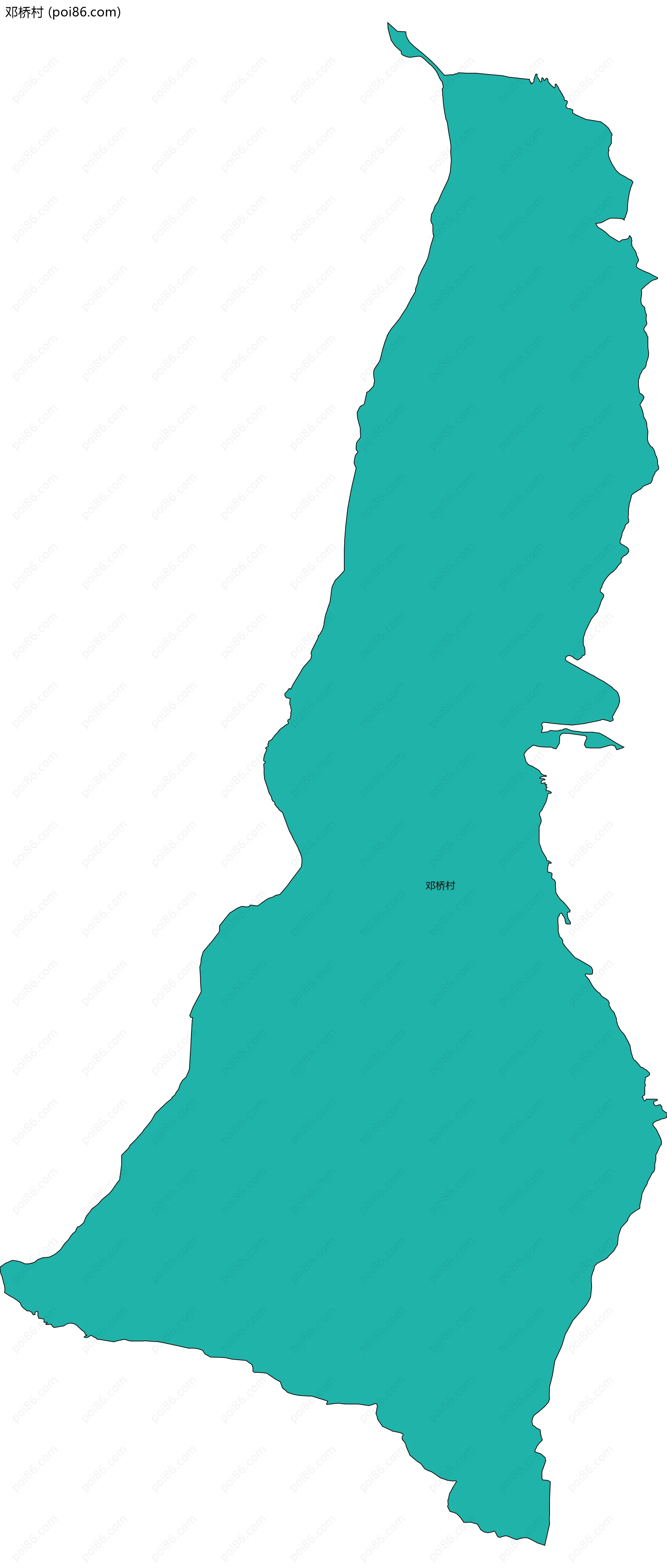 邓桥村边界地图