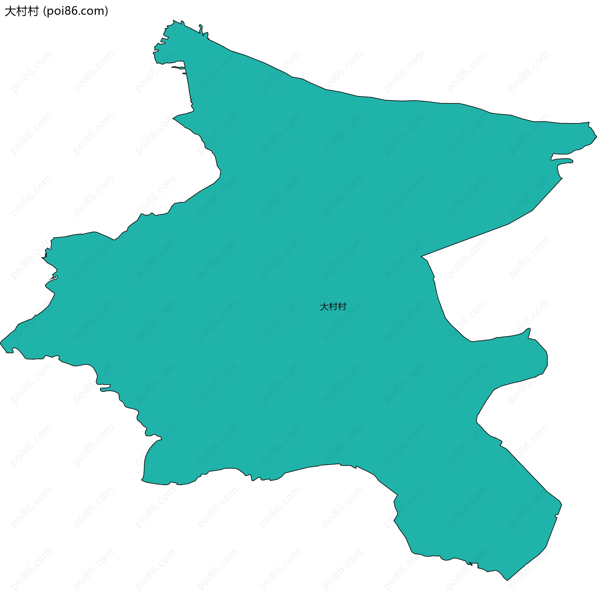 大村村边界地图