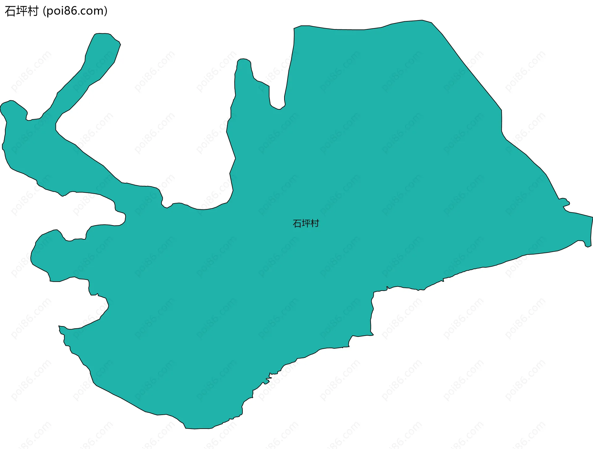 石坪村边界地图