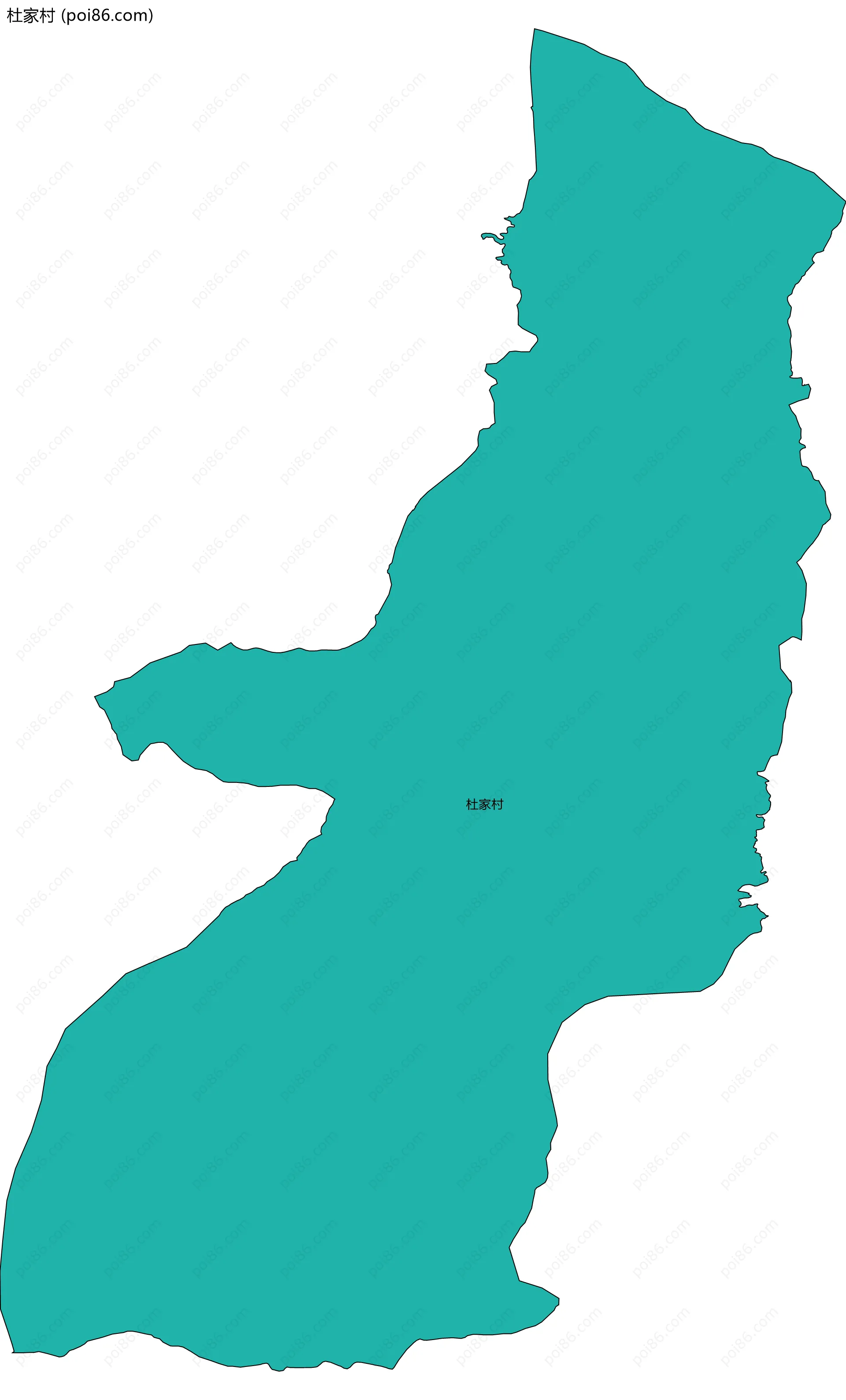 杜家村边界地图