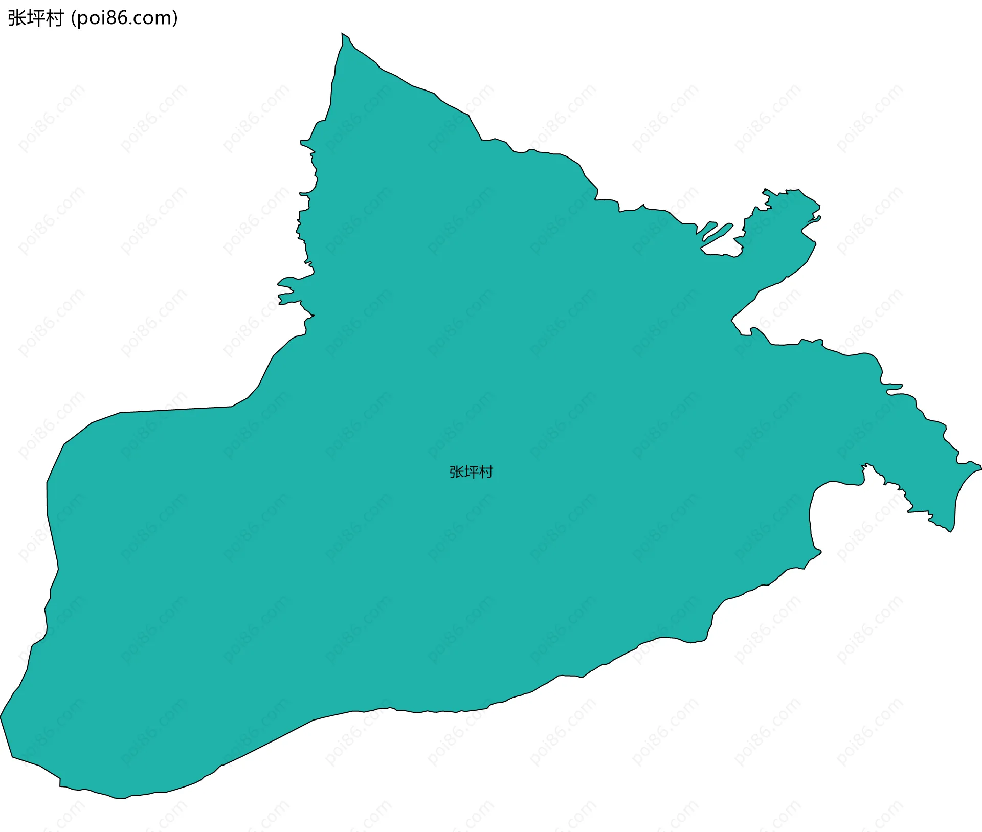 张坪村边界地图