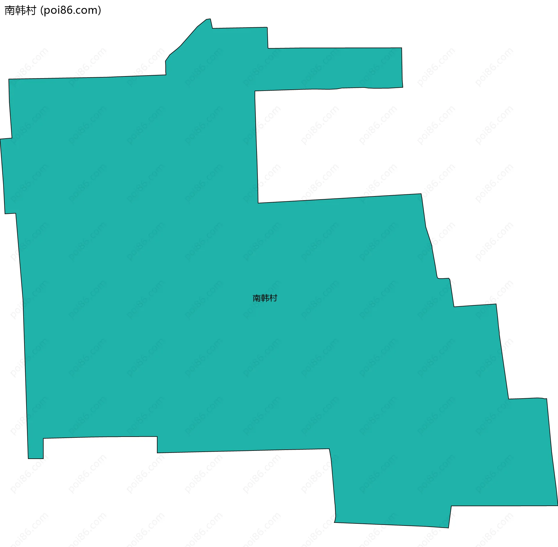 南韩村边界地图