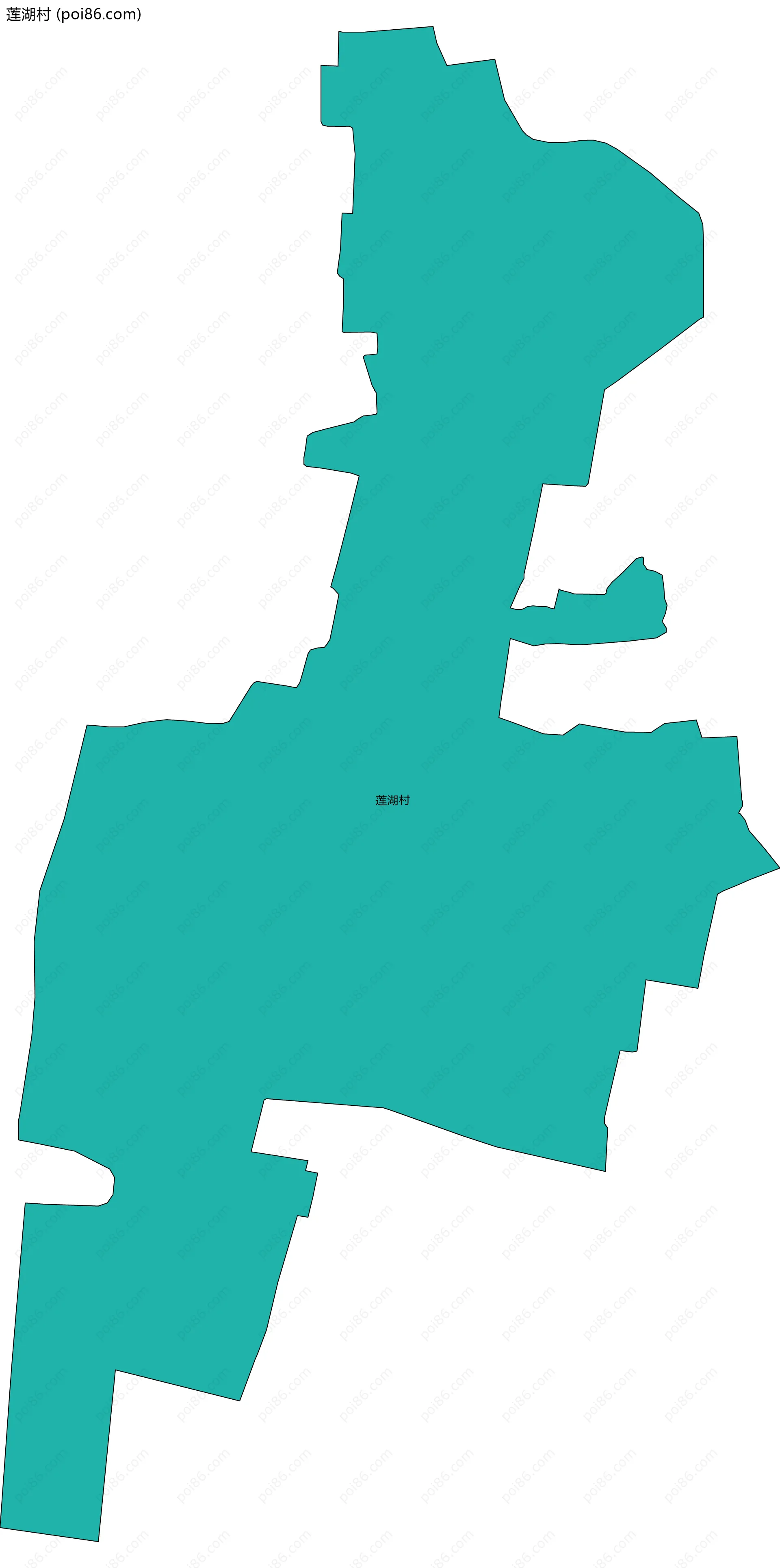 莲湖村边界地图