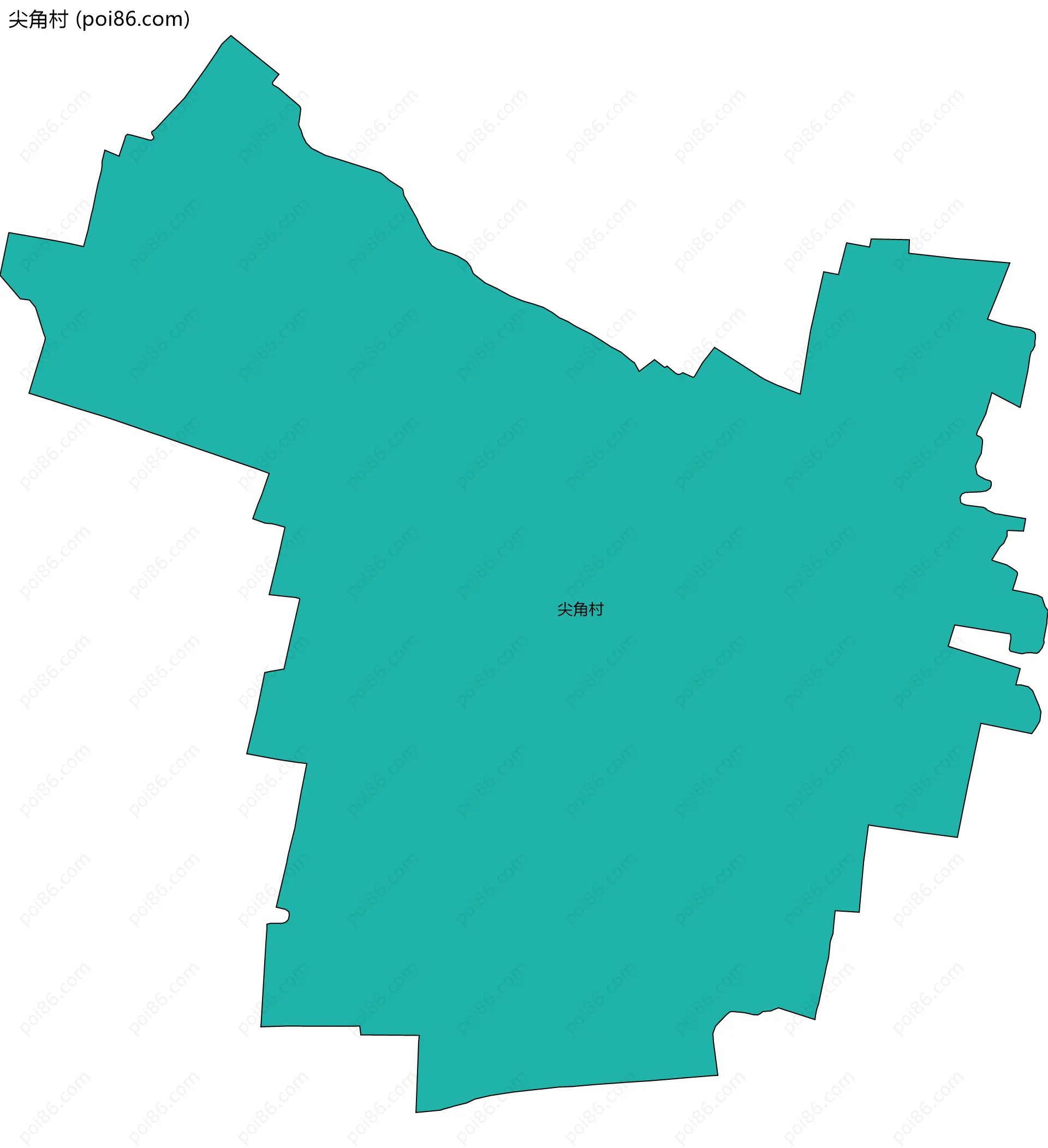 尖角村边界地图