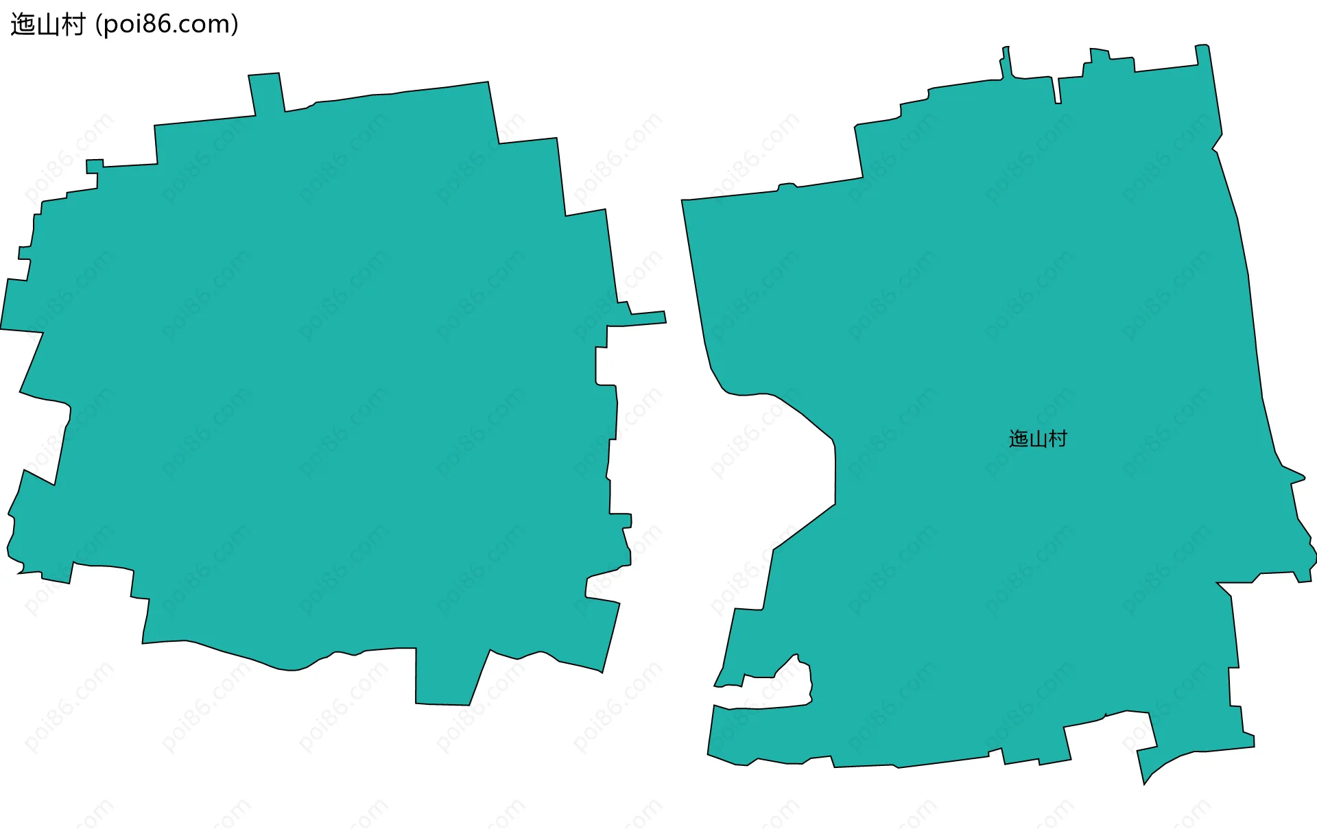 迤山村边界地图
