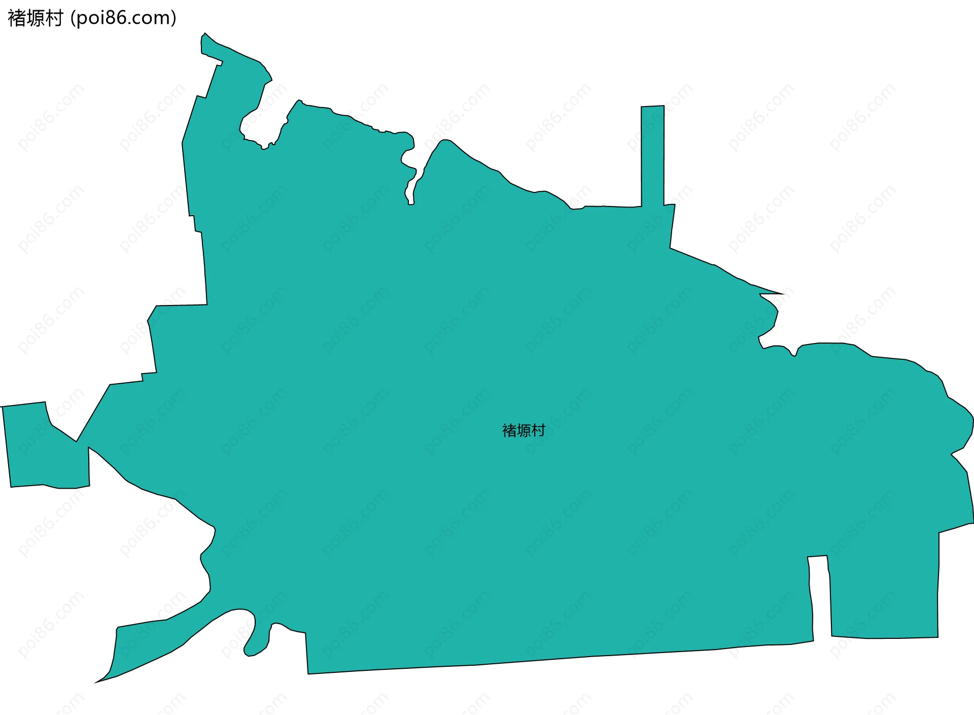 褚塬村边界地图