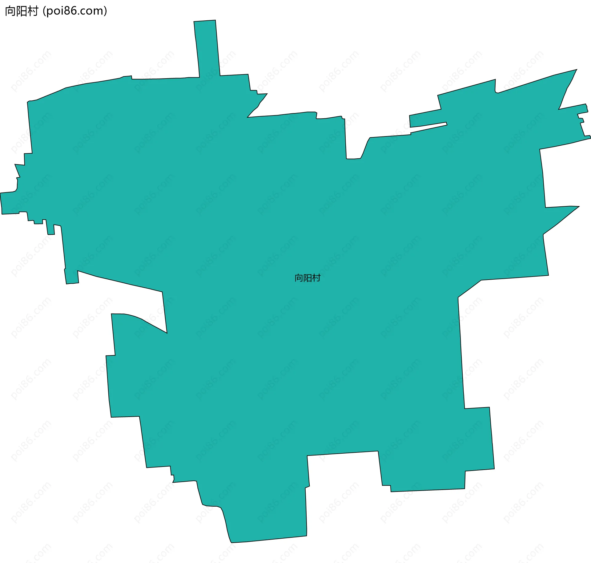 向阳村边界地图