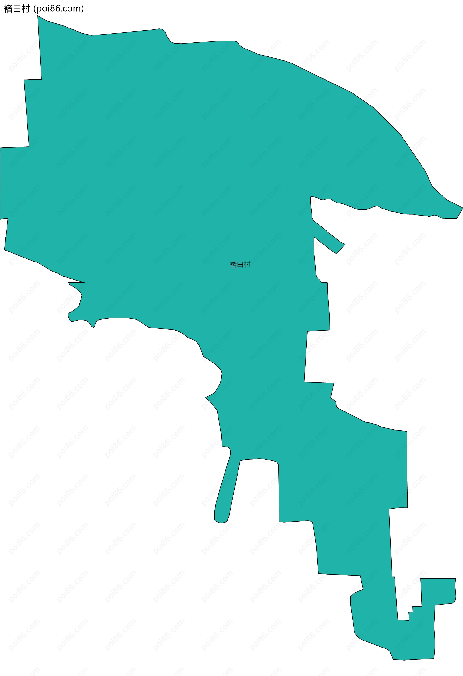 褚田村边界地图