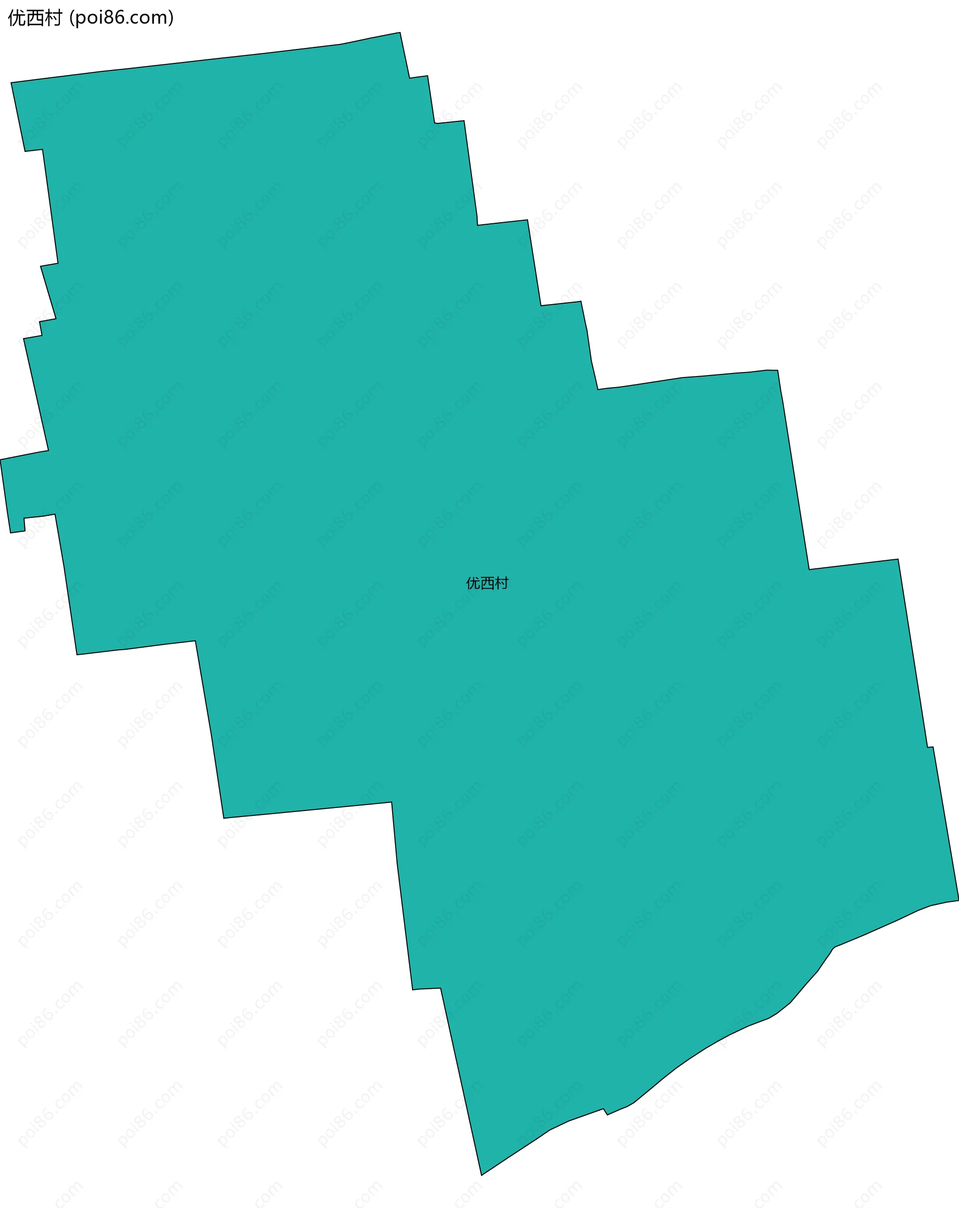 优西村边界地图