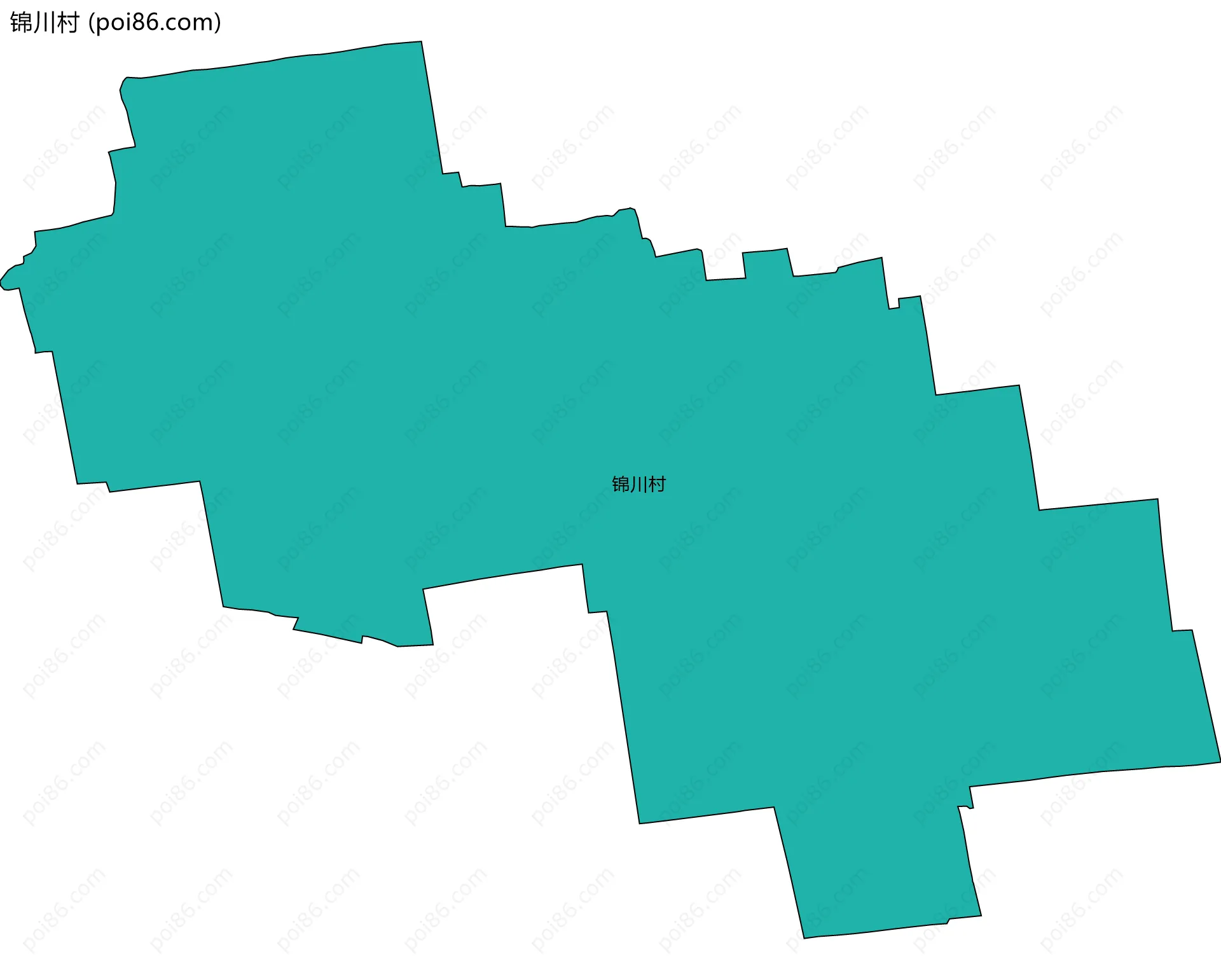 锦川村边界地图