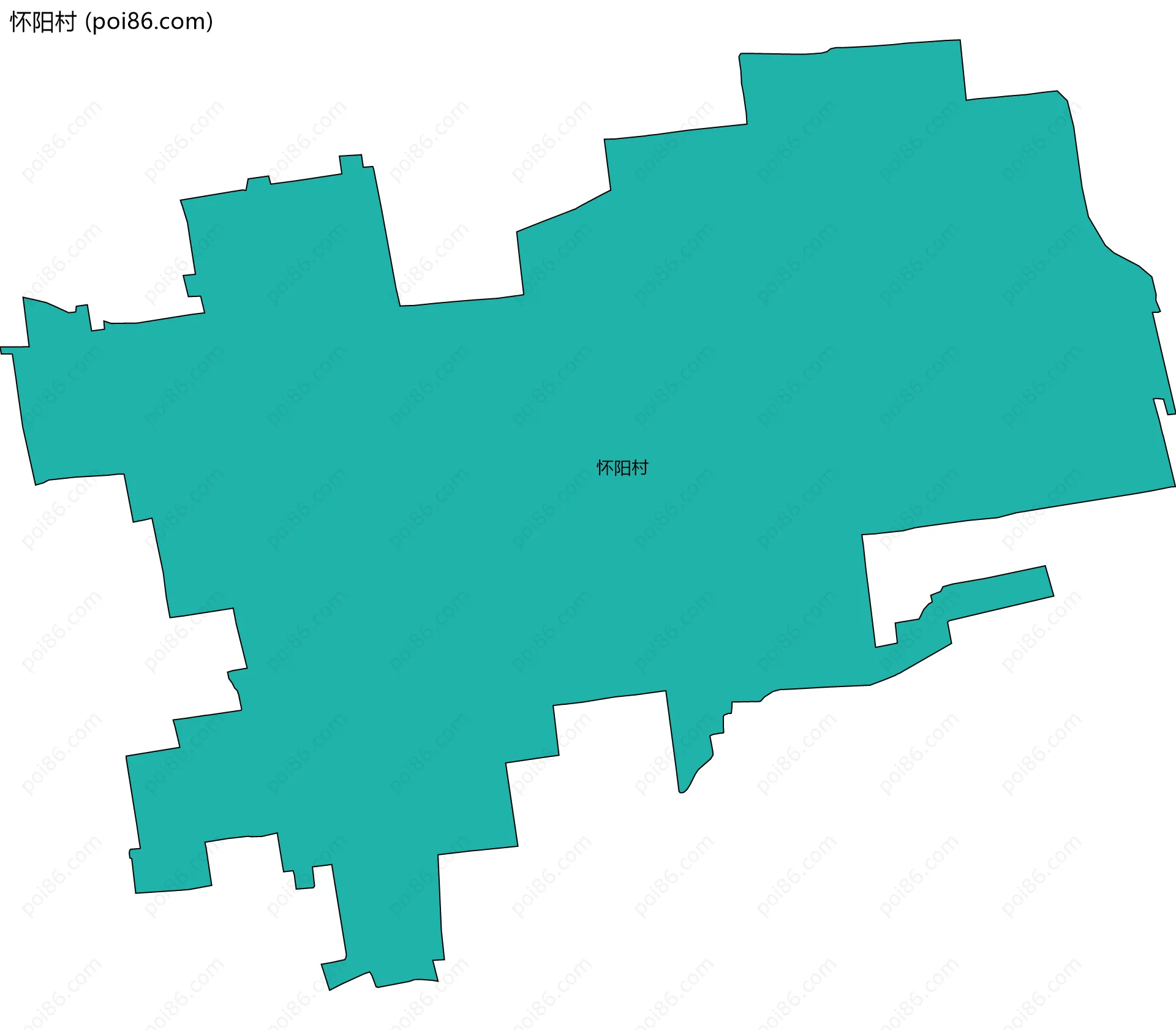 怀阳村边界地图