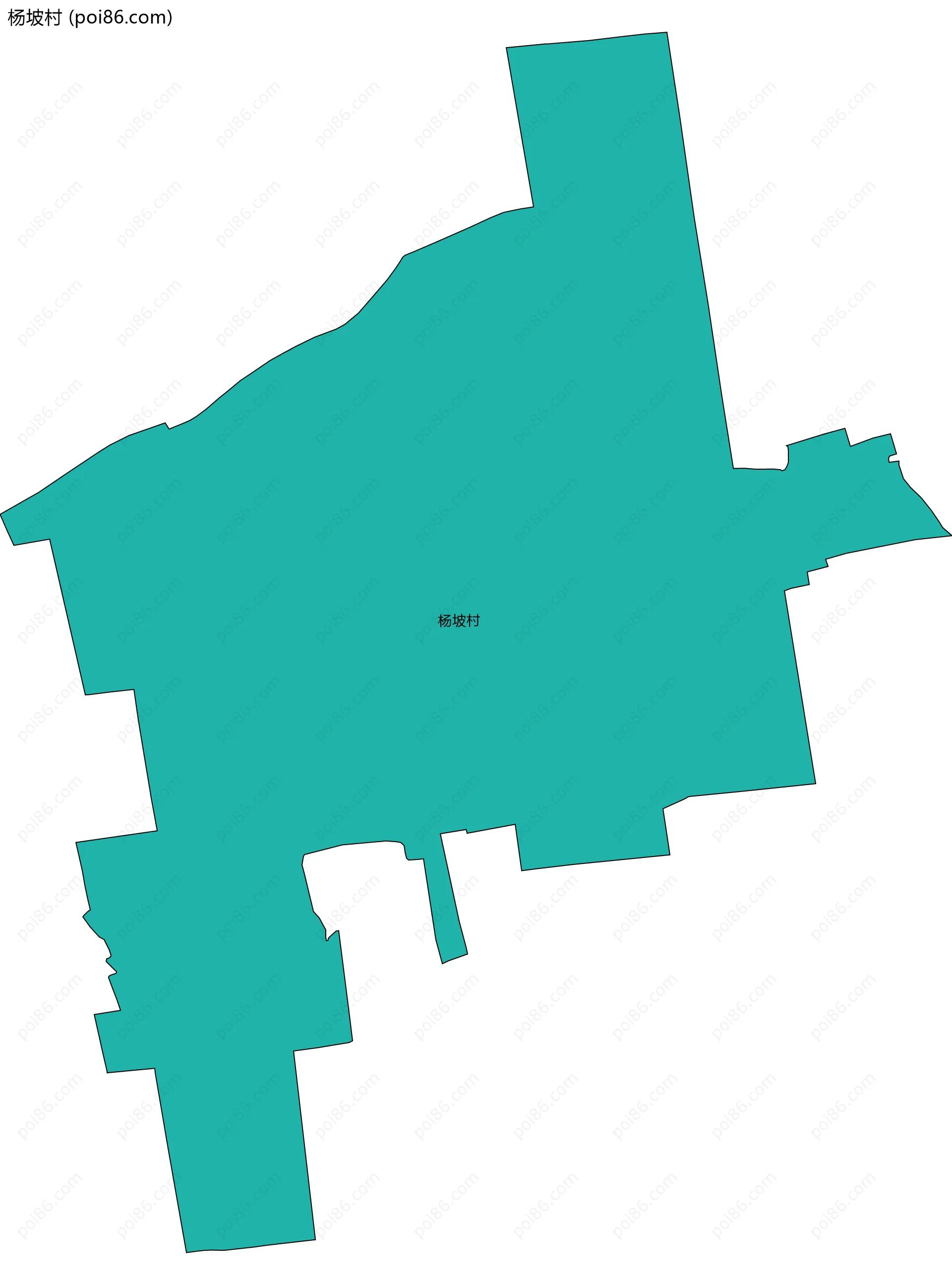 杨坡村边界地图