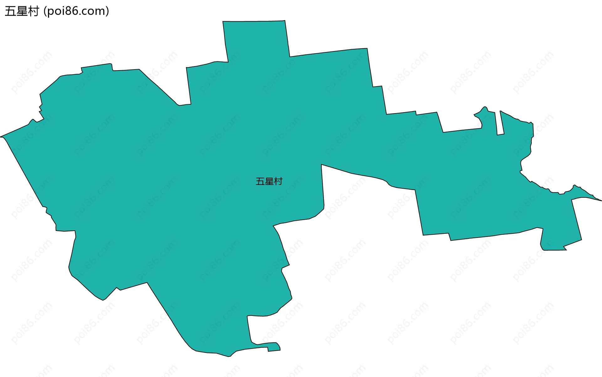 五星村边界地图