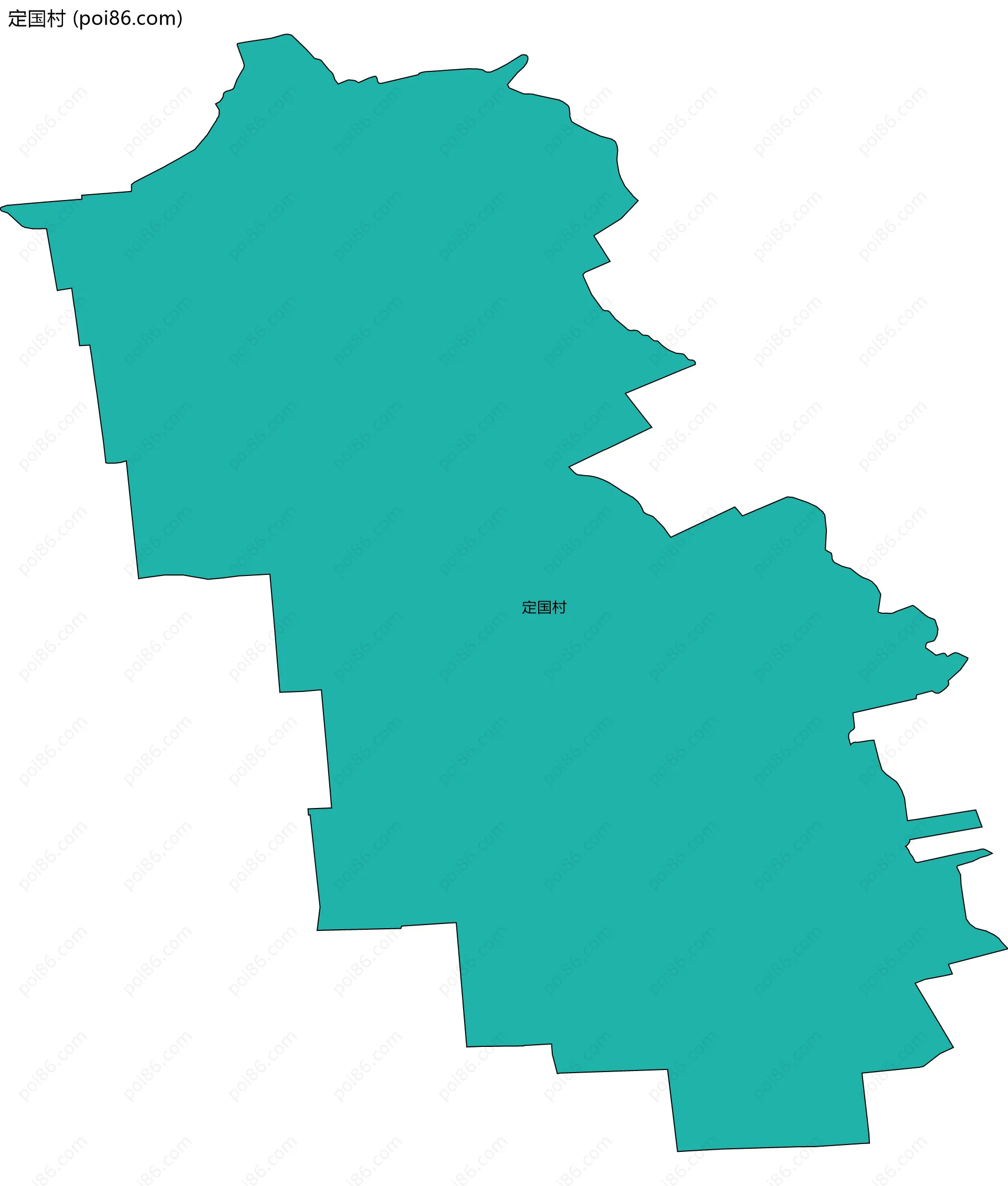 定国村边界地图
