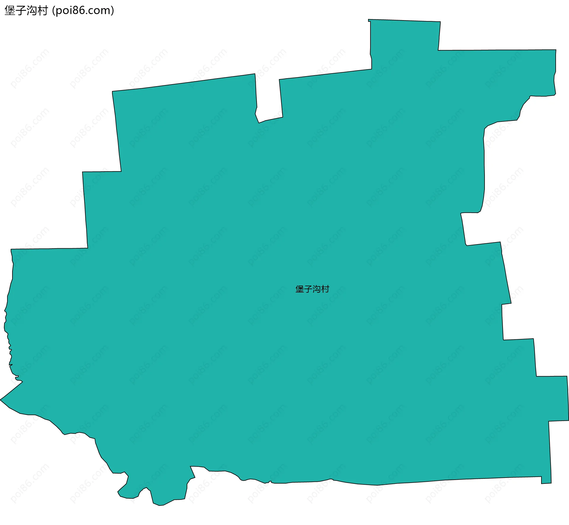 堡子沟村边界地图