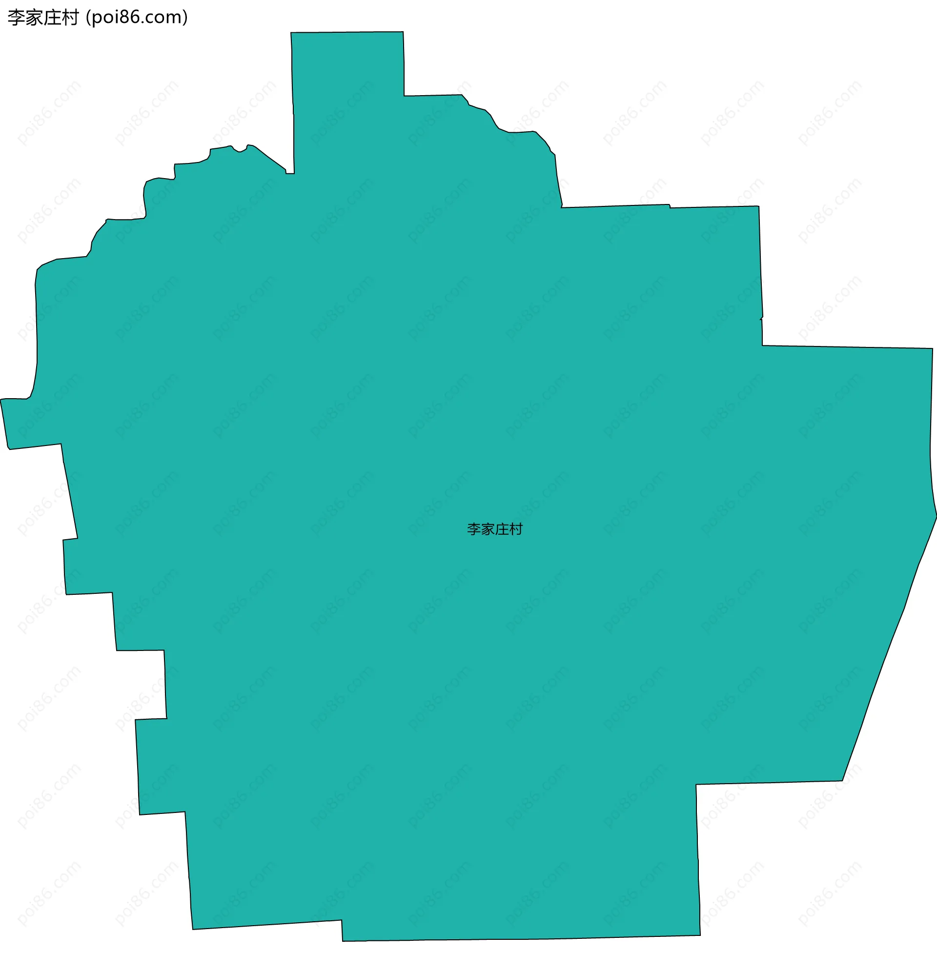李家庄村边界地图