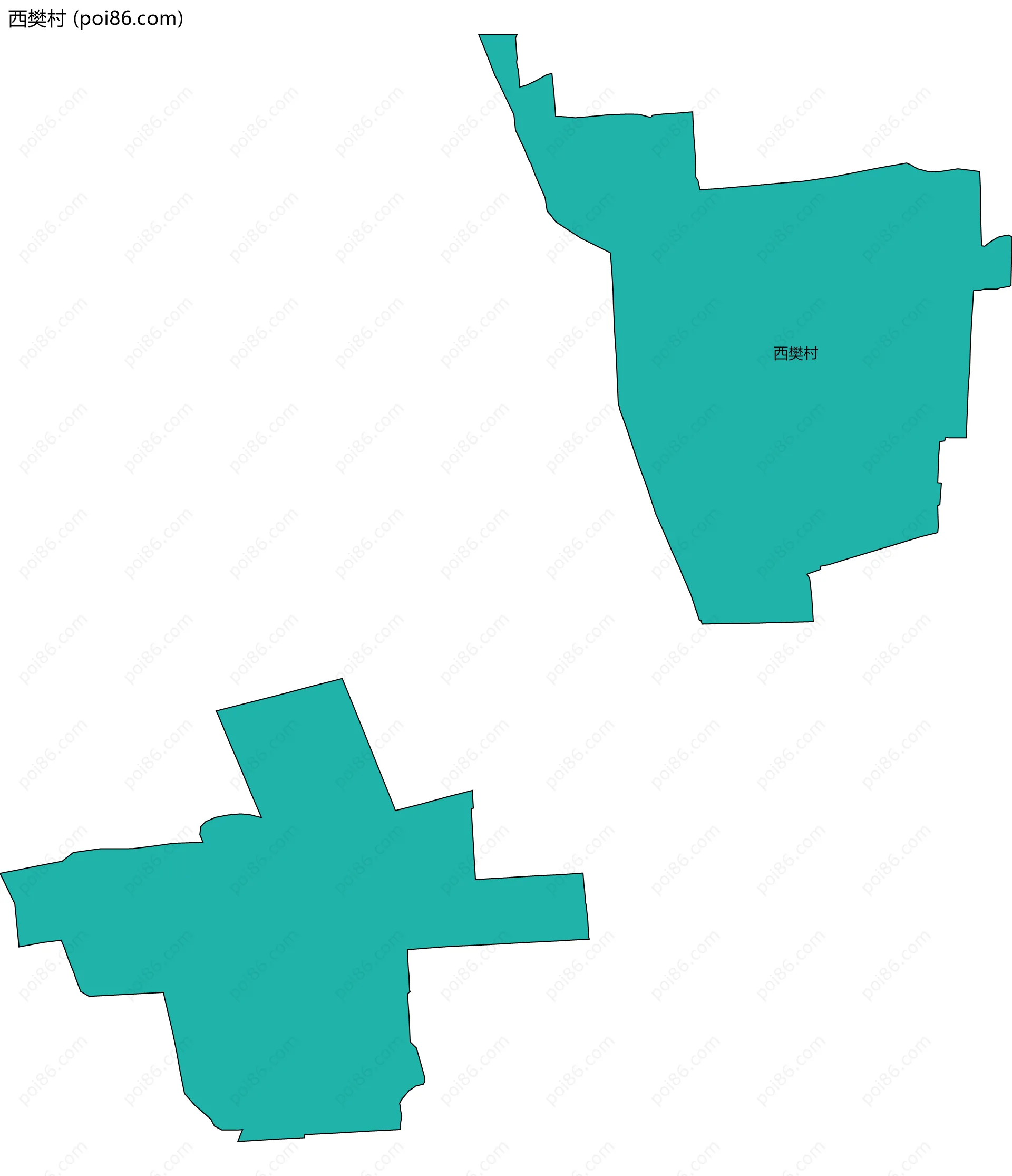 西樊村边界地图