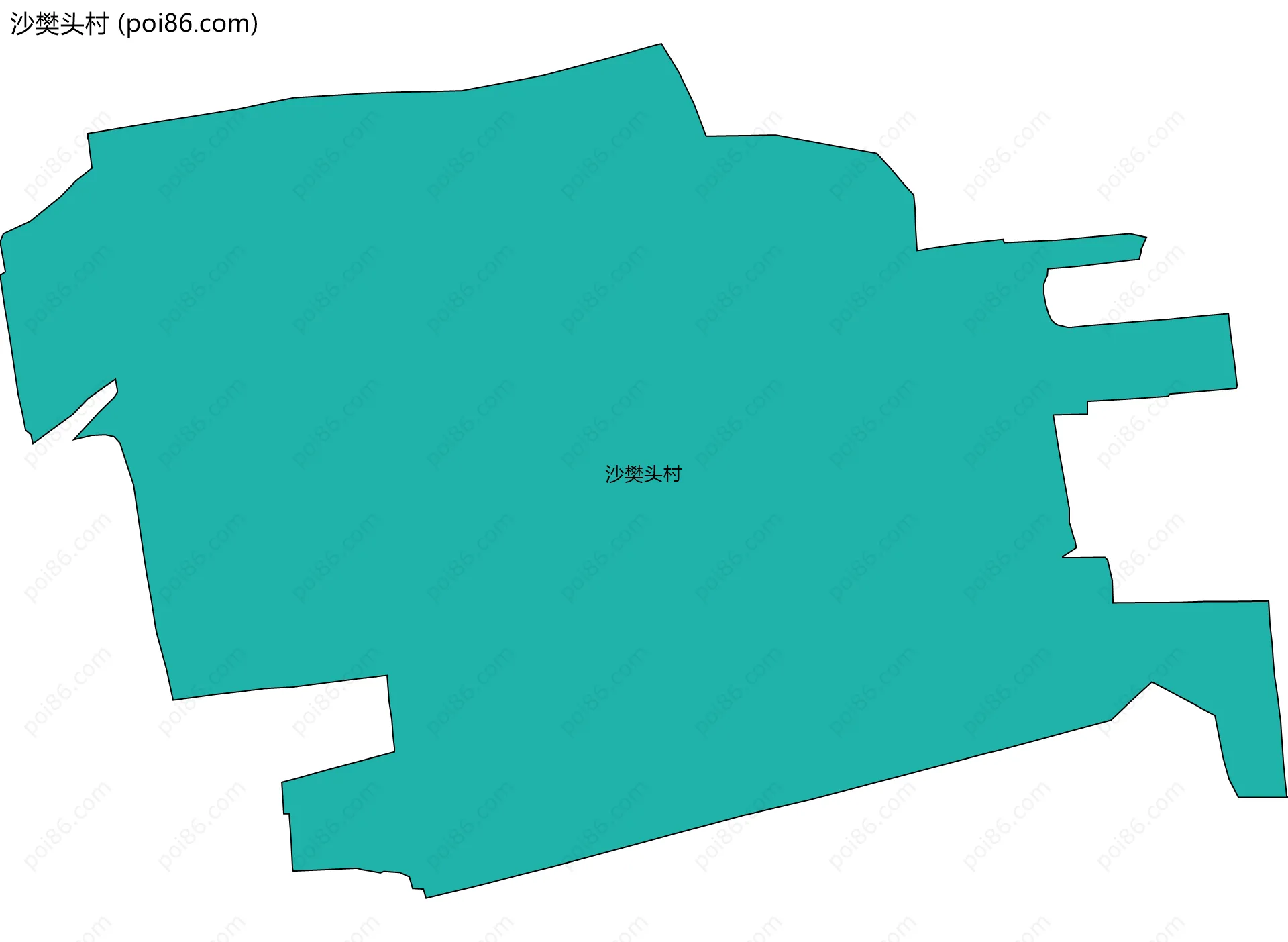 沙樊头村边界地图