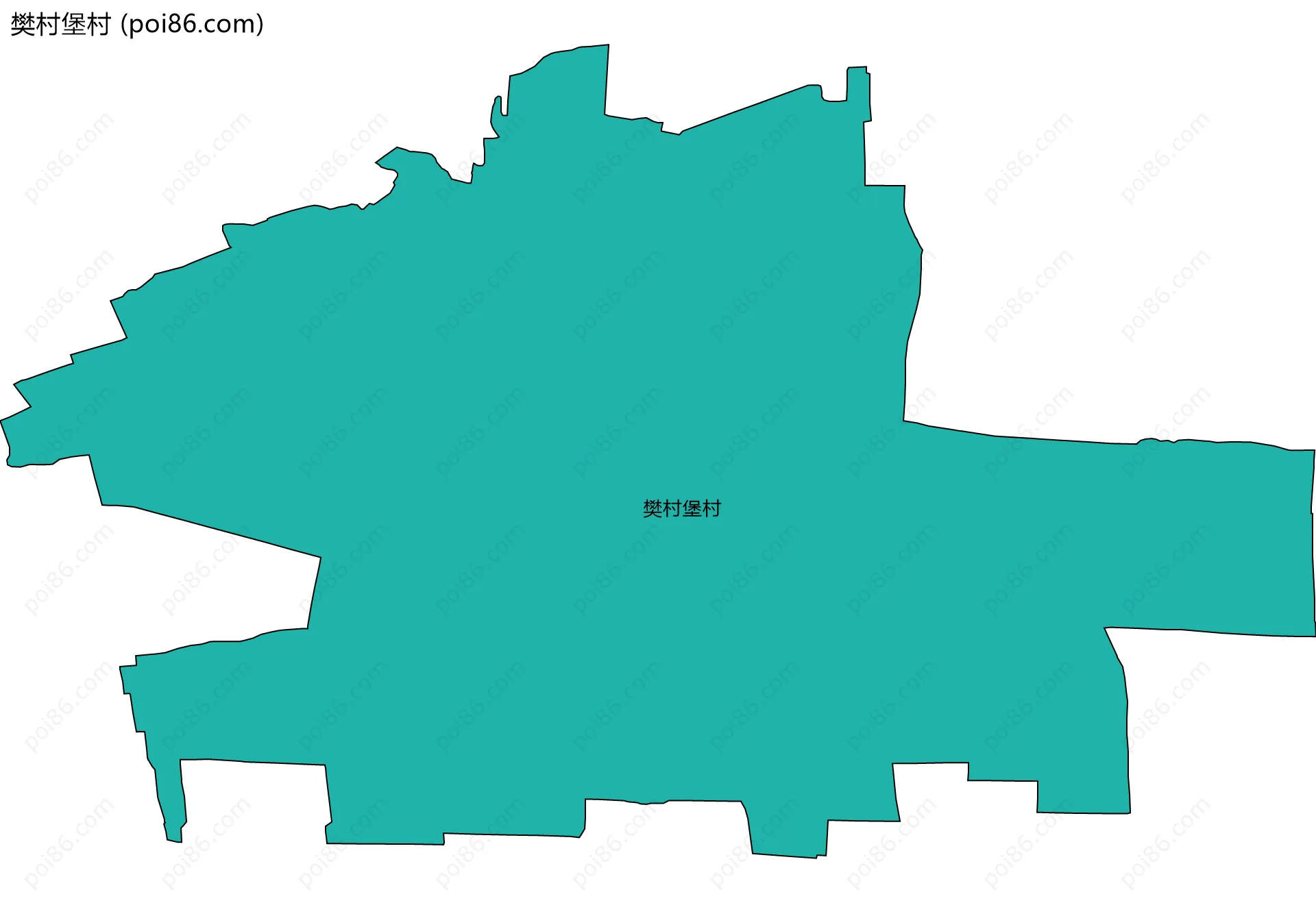樊村堡村边界地图