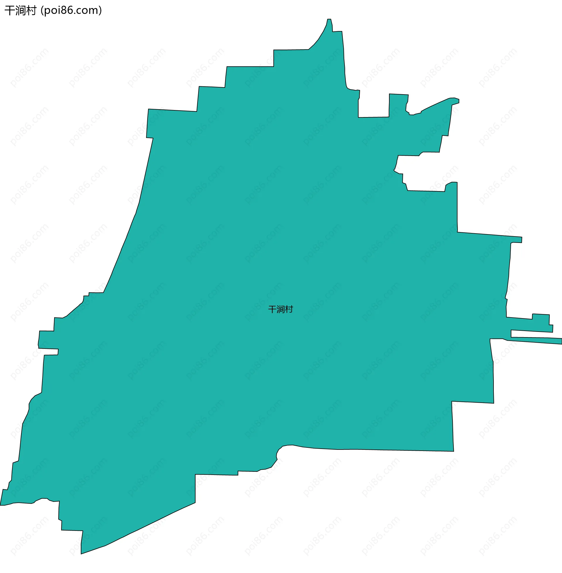 干涧村边界地图