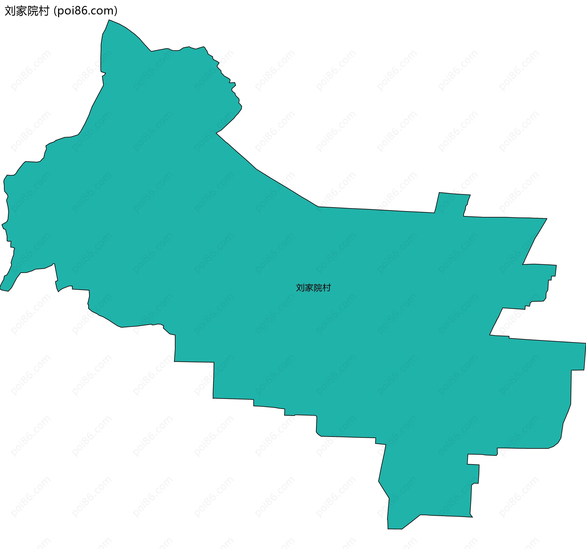 刘家院村边界地图