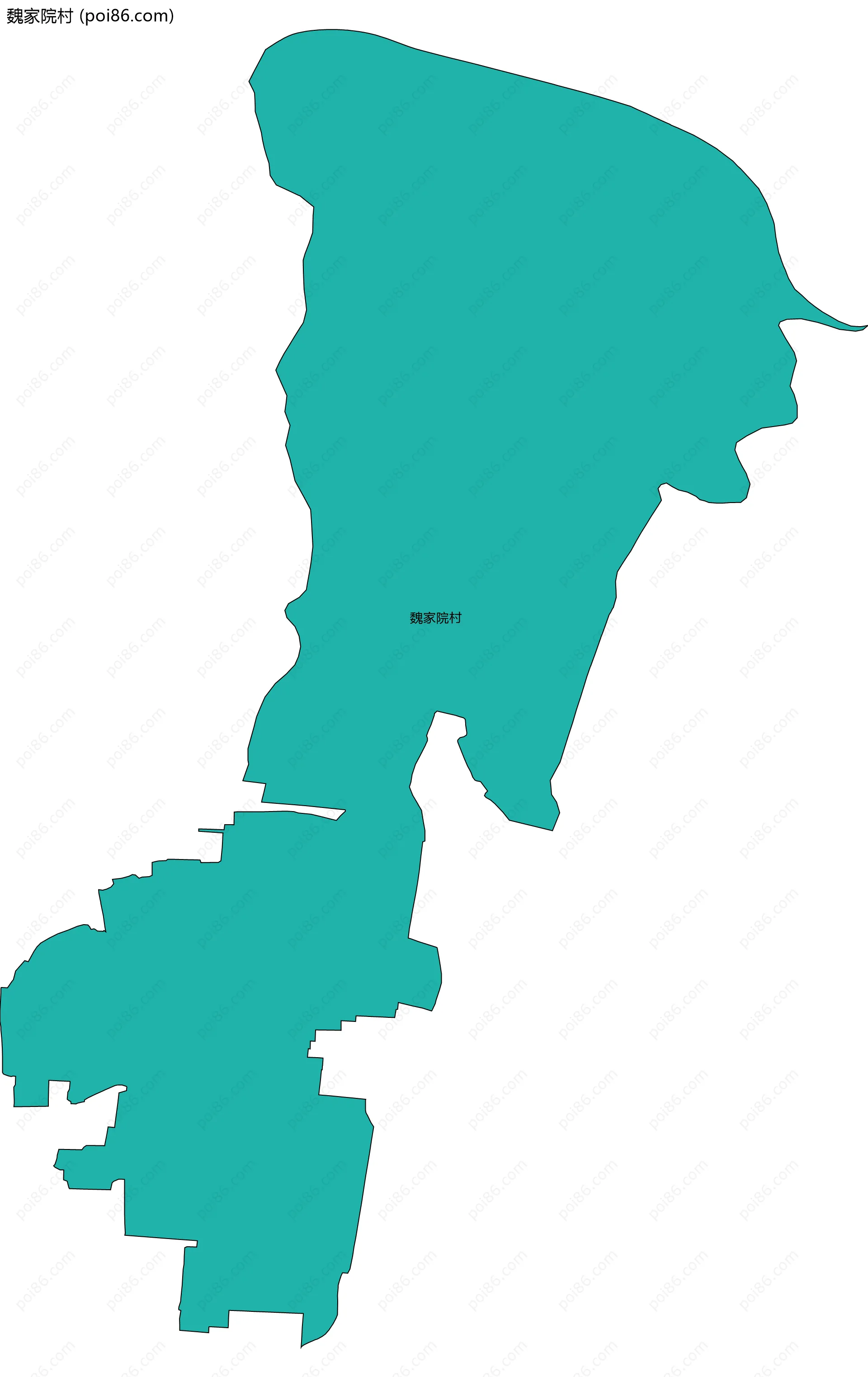 魏家院村边界地图