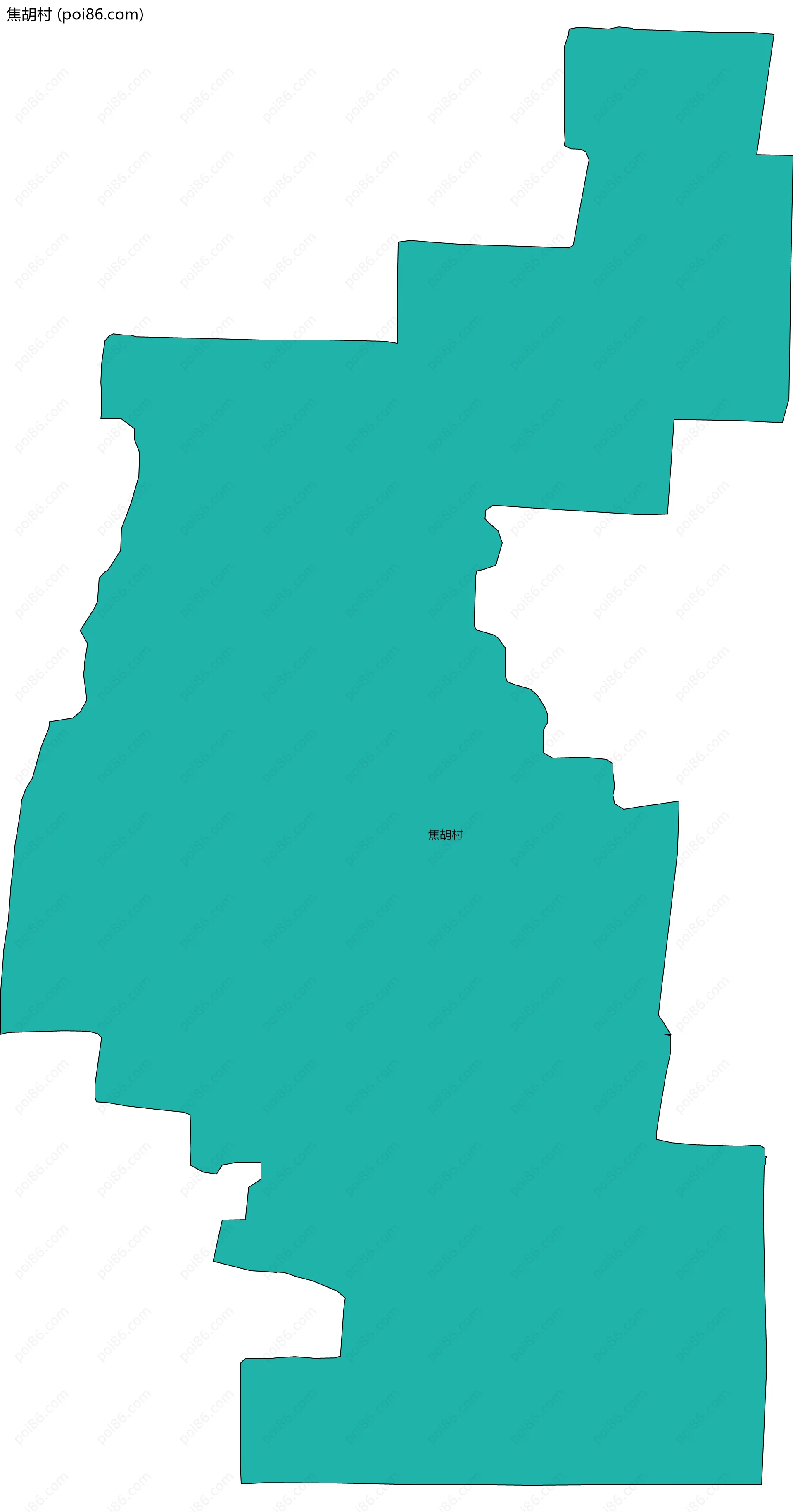 焦胡村边界地图