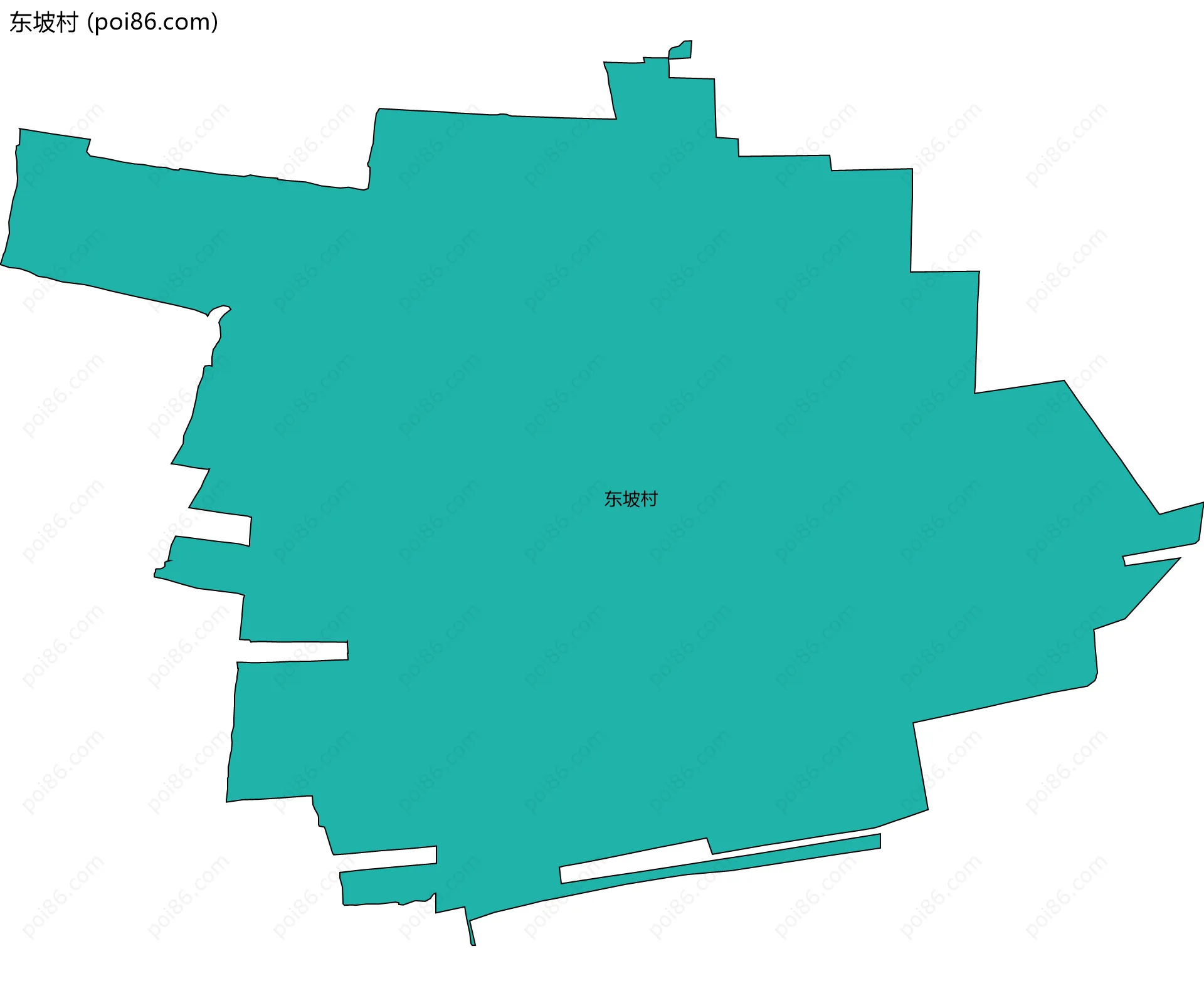 东坡村边界地图