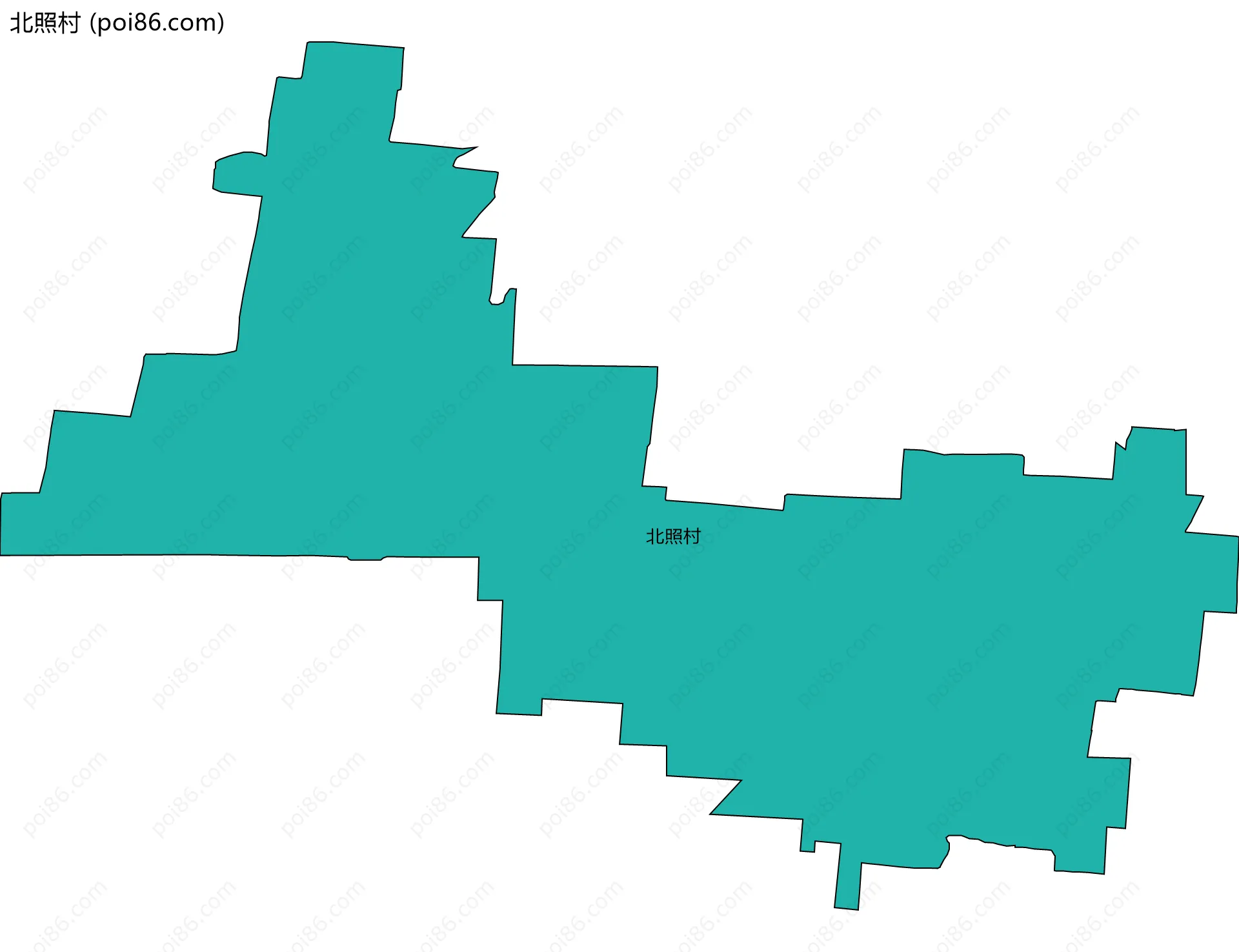 北照村边界地图