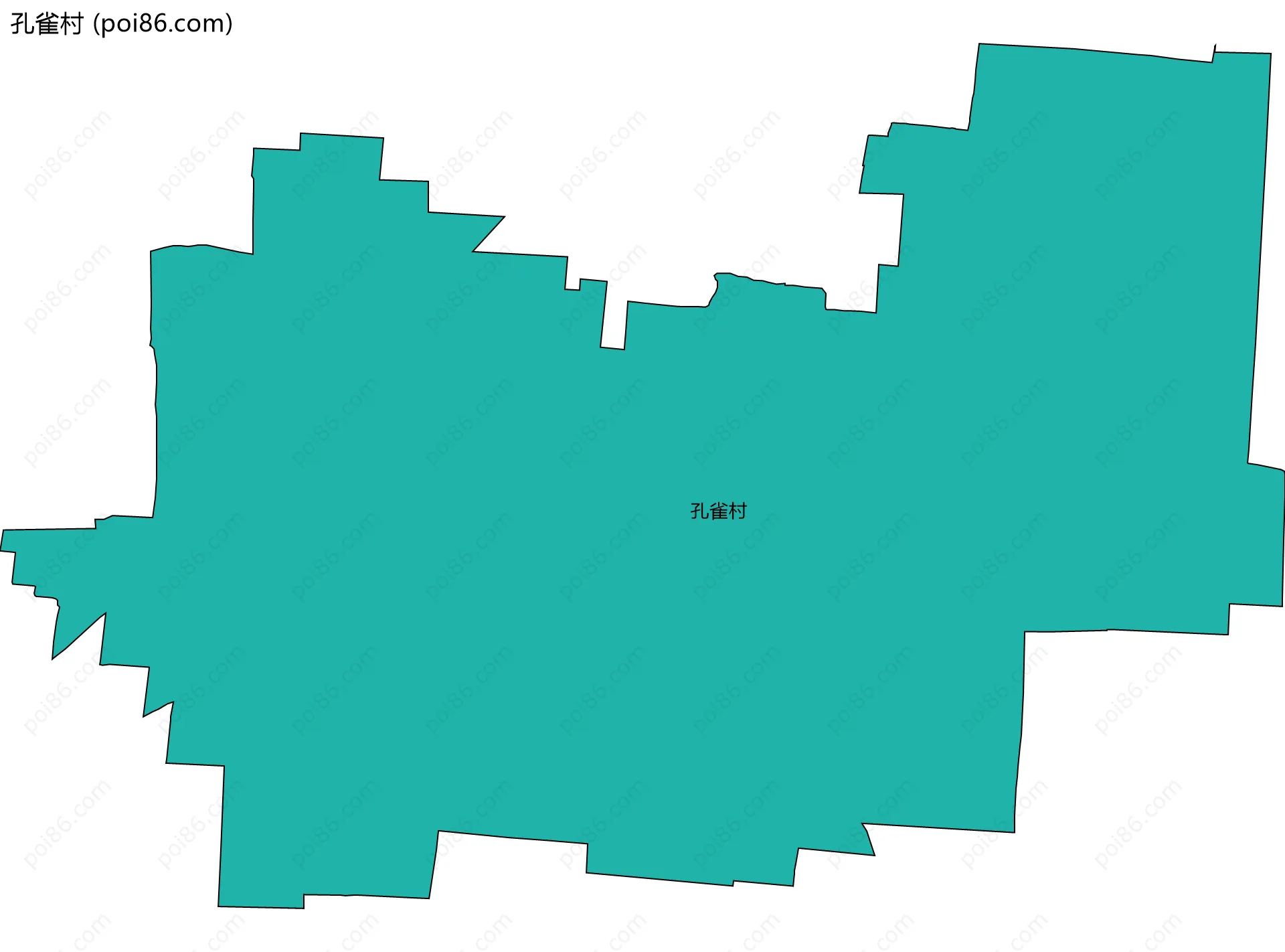 孔雀村边界地图