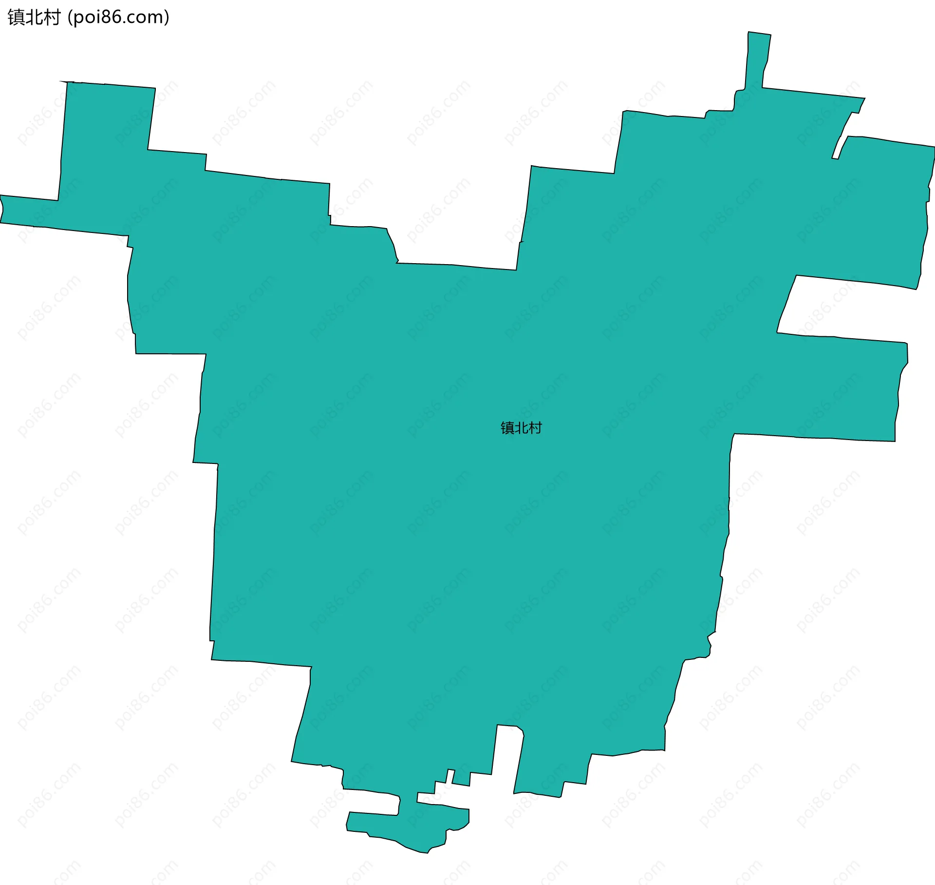 镇北村边界地图